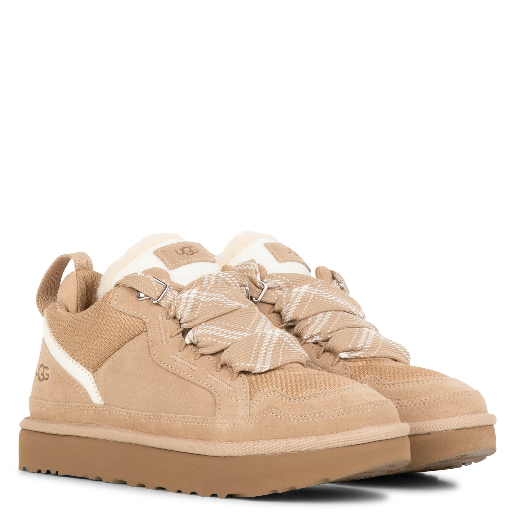 Low-top sneakers in two-tone suede leather UGG Beige