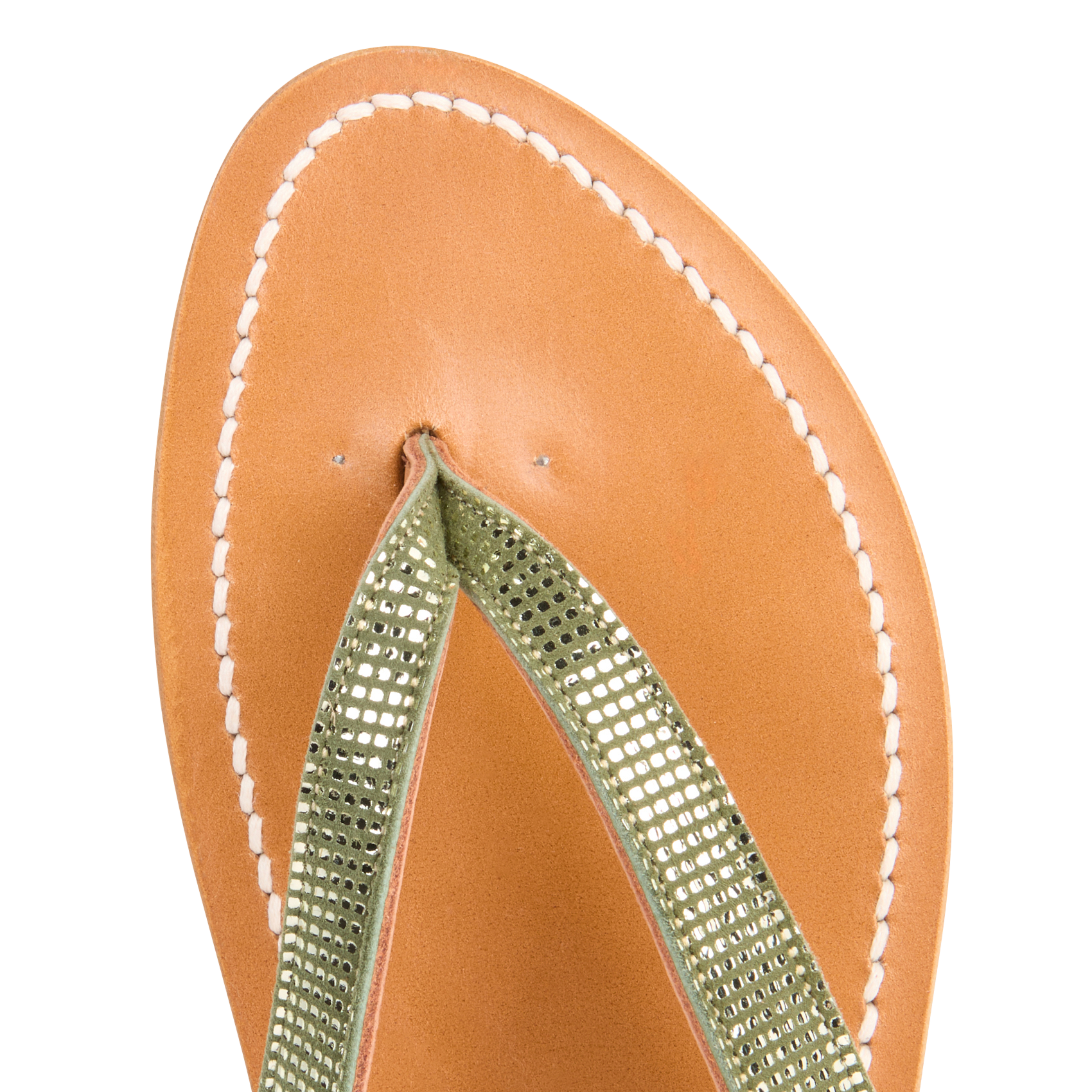 Sandales plates en cuir  K JACQUES Vert