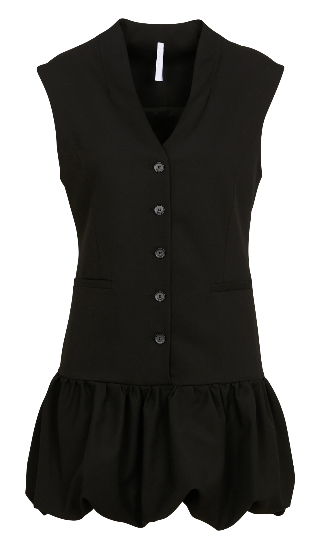 Short ball gown dress V-neck IMPERIAL Black