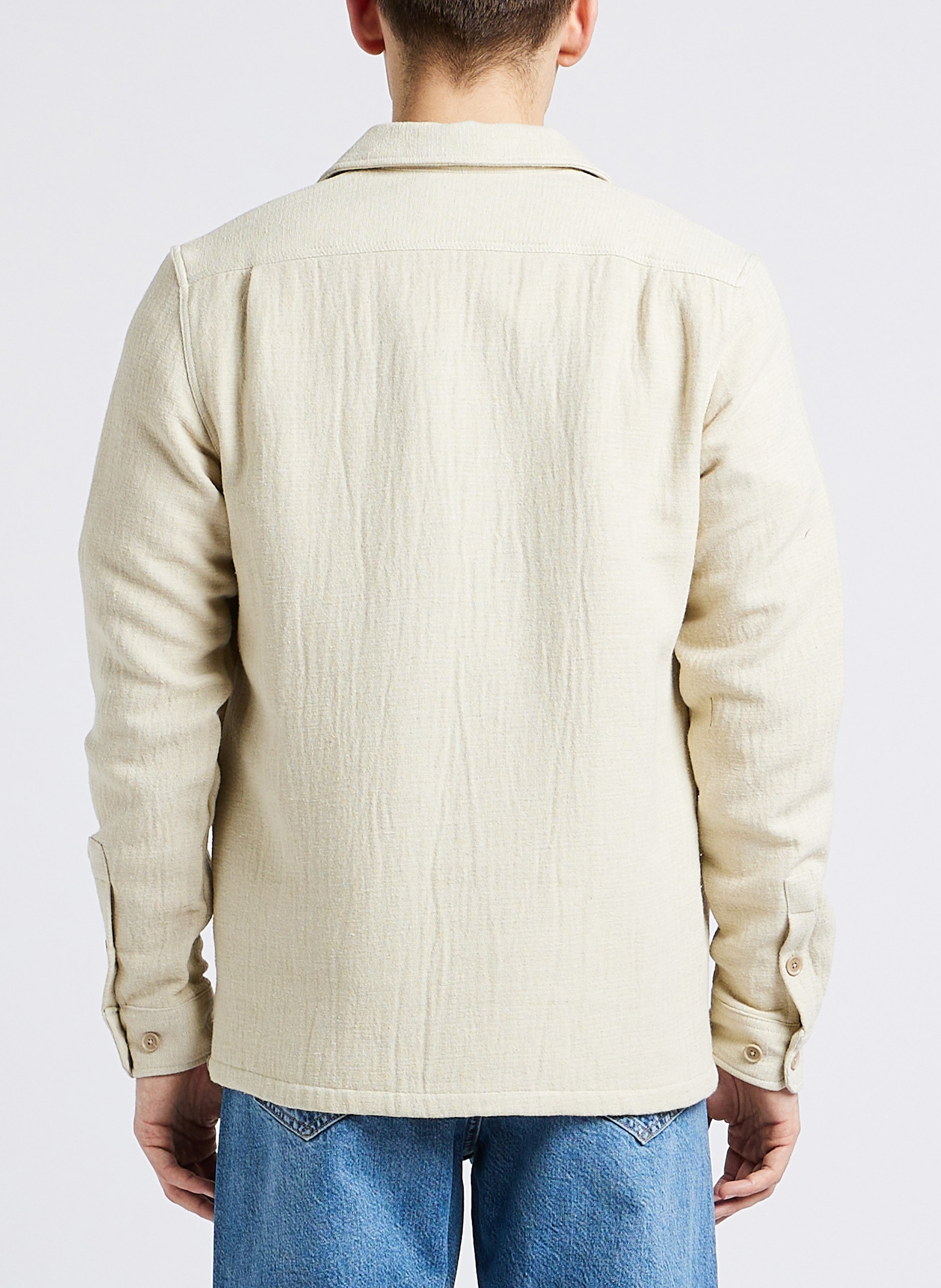 Chemise ample col classique en coton mélangé SAMSOE SAMSOE Blanc