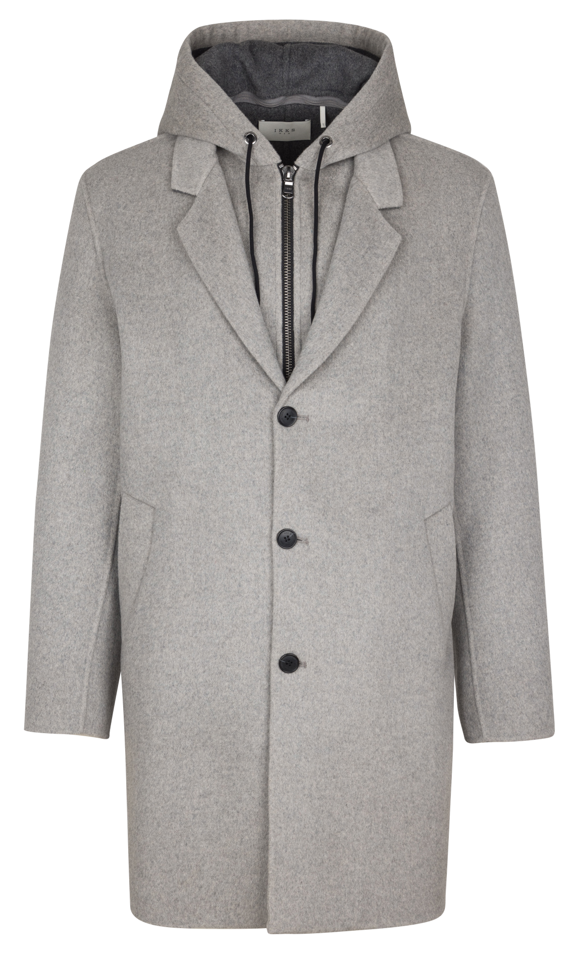 Straight wool mix jacket IKKS Grey