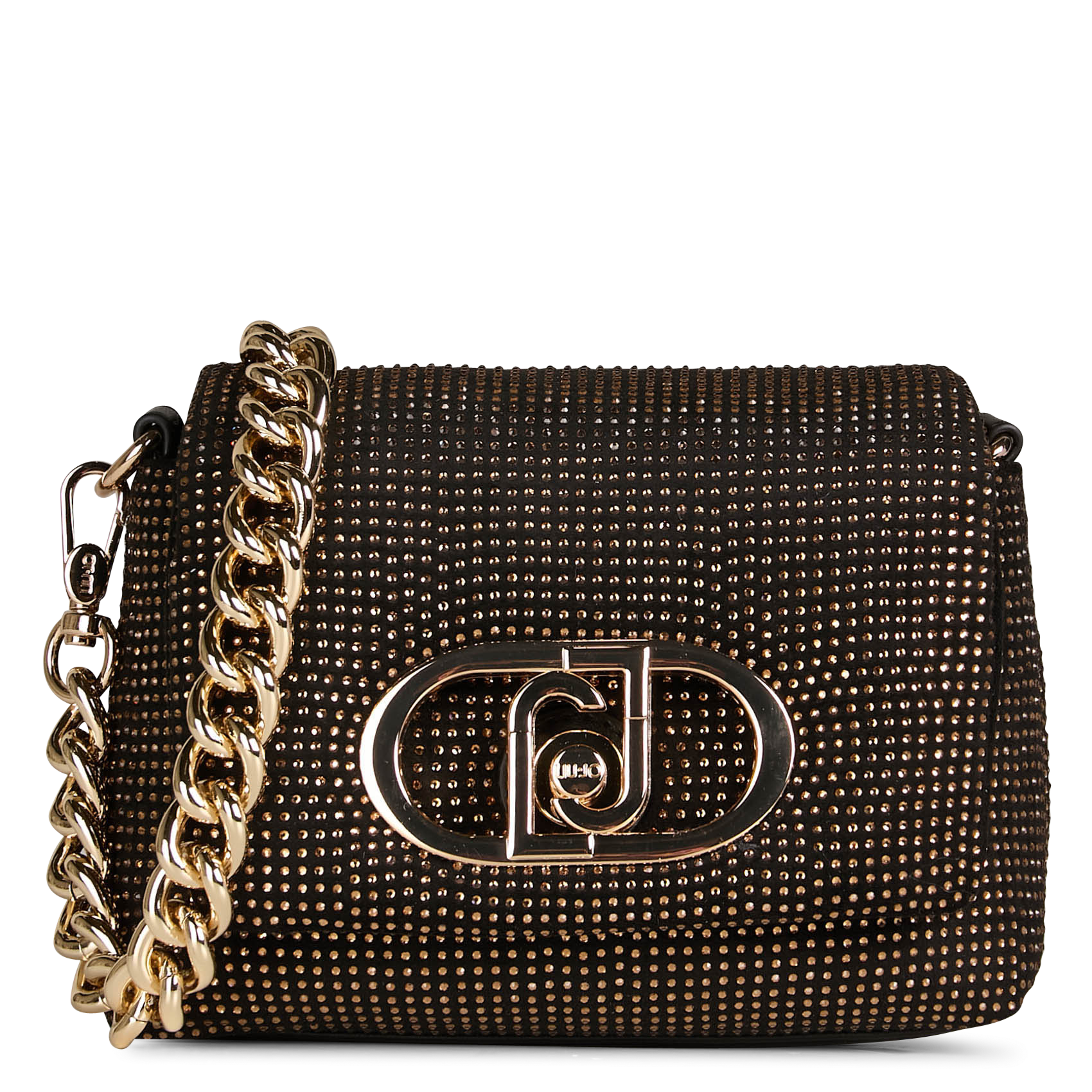 Sac bandoulière à rabat avec strass LIU JO