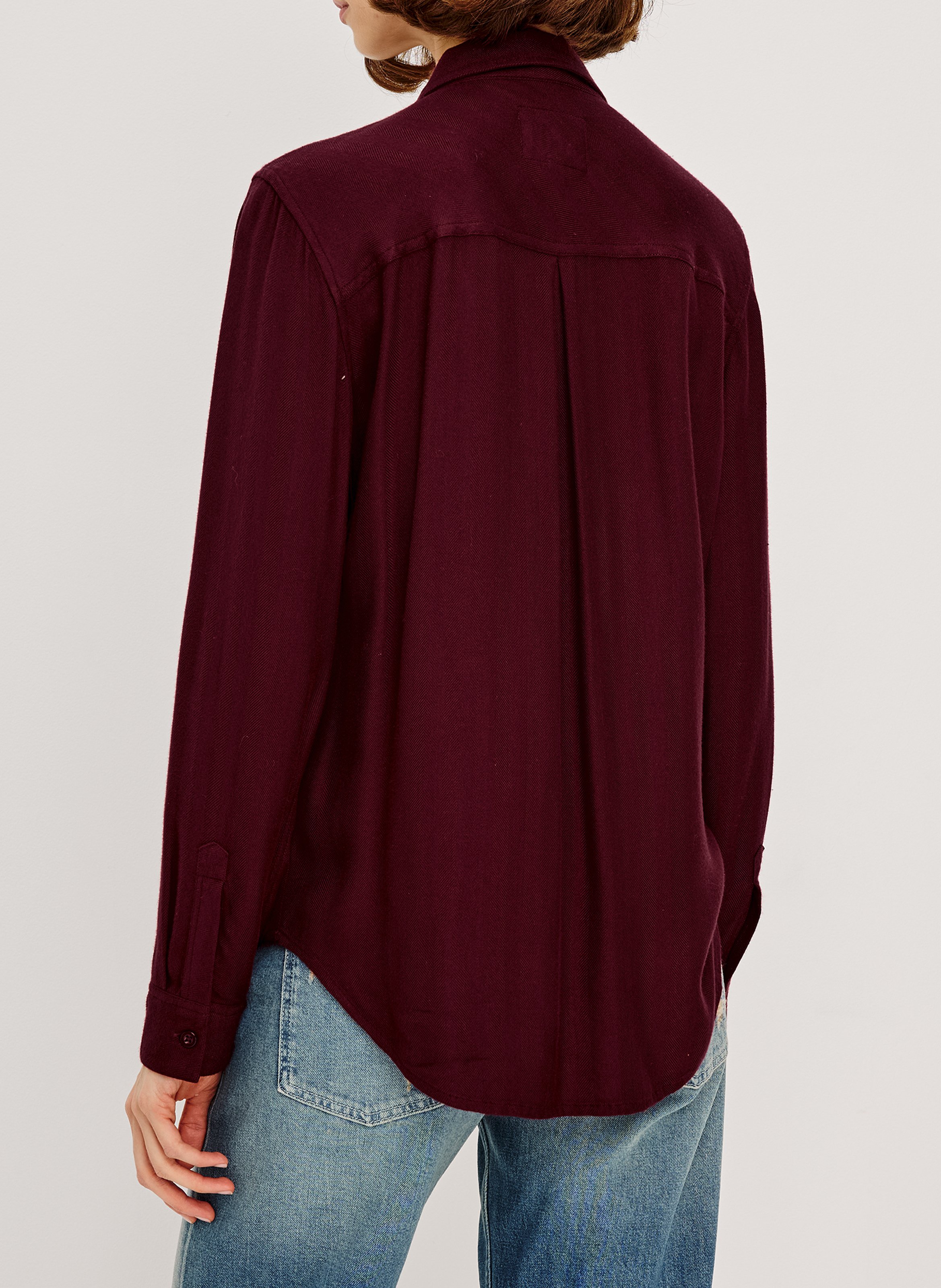 Chemise droite à carreaux RAILS Rouge