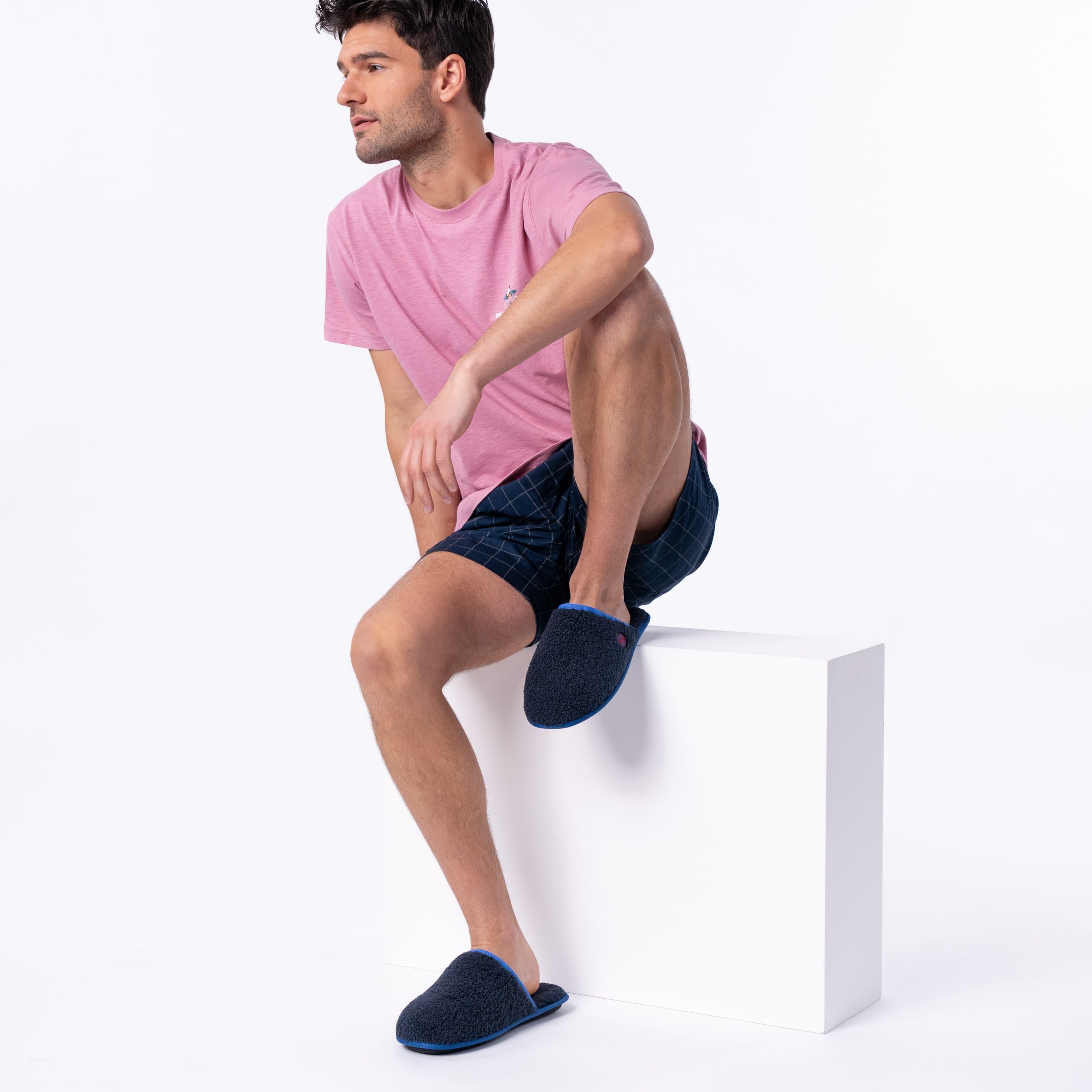 Chaussons en sherpa BILLYBELT Bleu