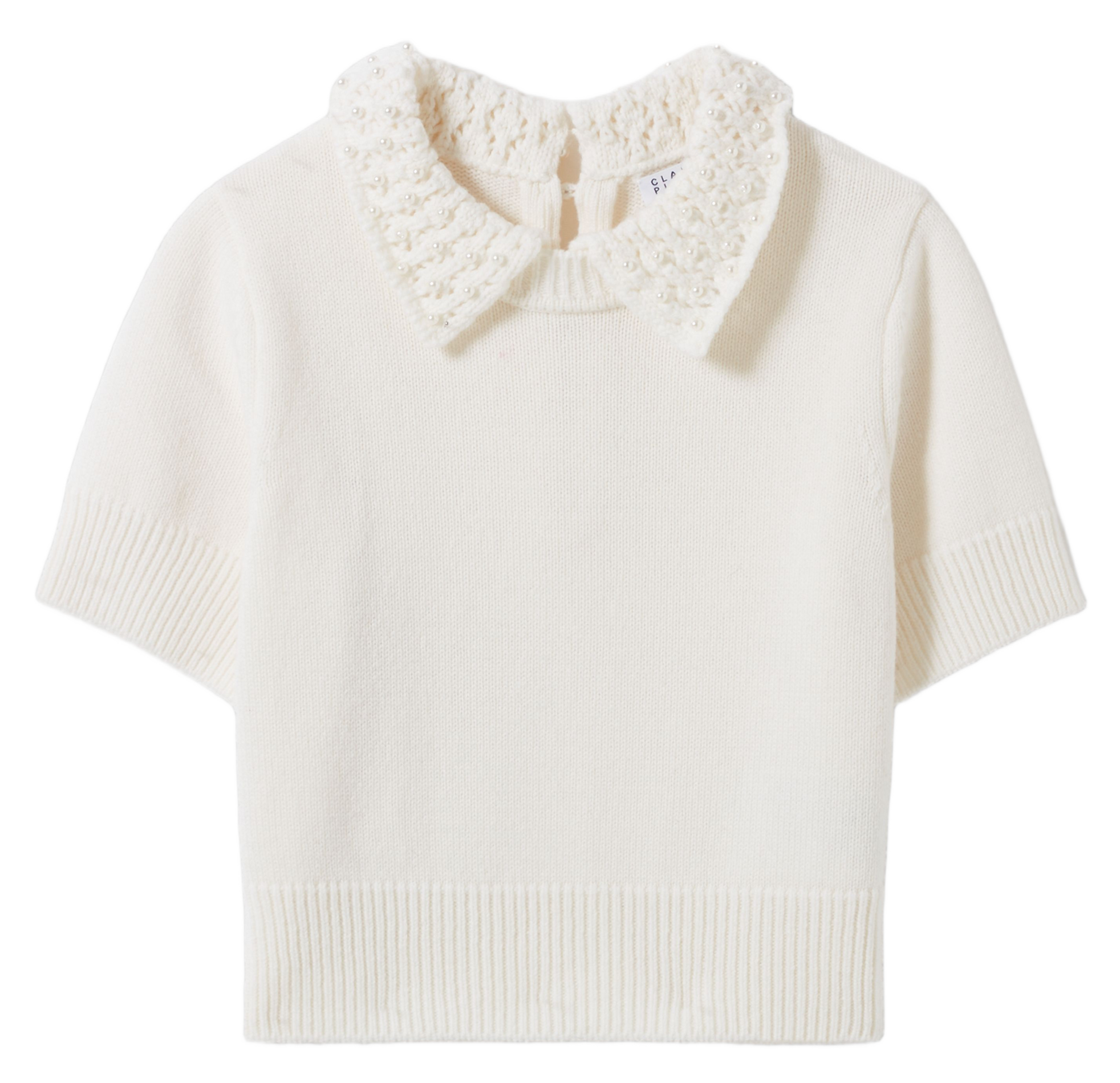 Top ajusté en laine et cachemire CLAUDIE PIERLOT Beige