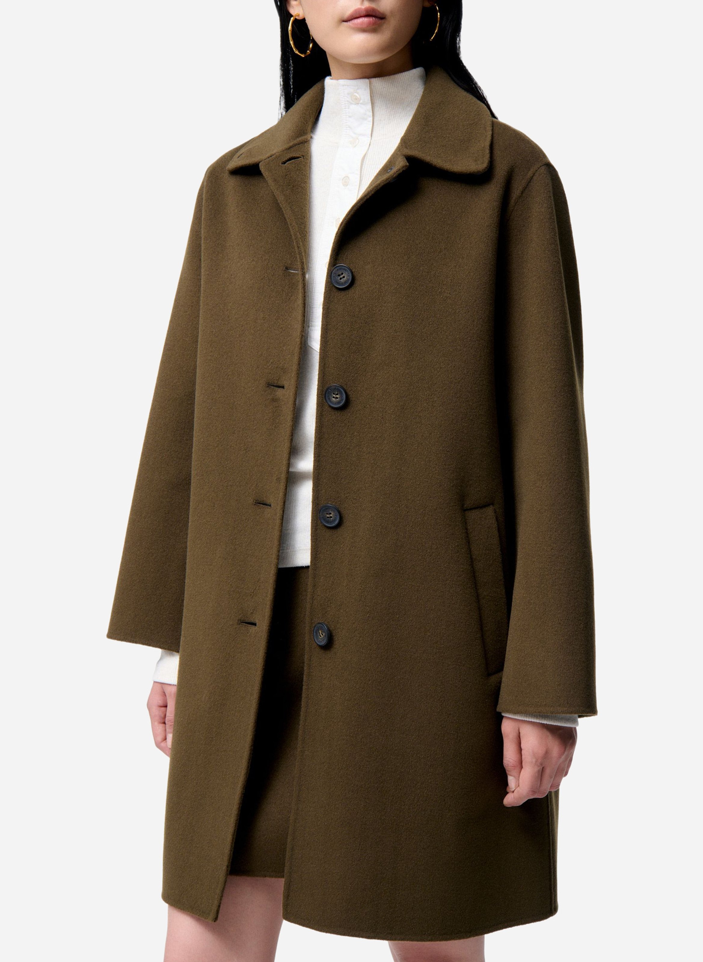 Jas met klassieke kraag - wolblend VANESSA BRUNO Groen