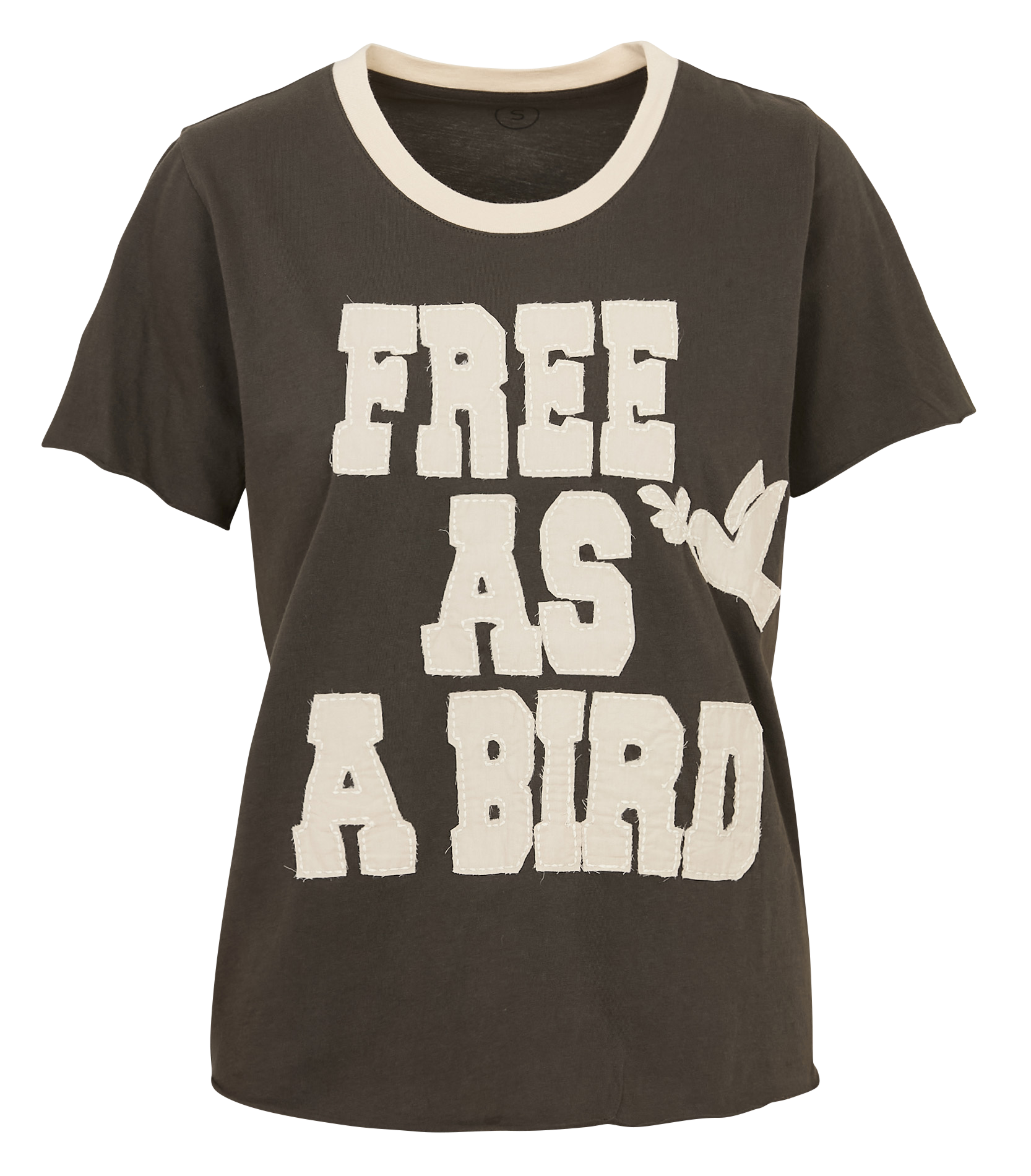 T-shirt van biokatoen met ronde hals LEON & HARPER Grijs