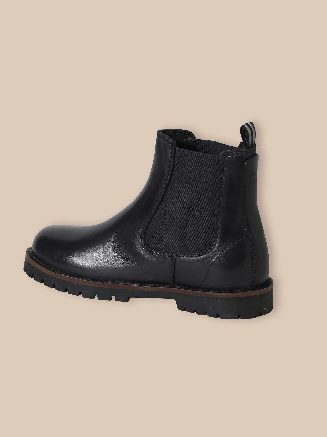 Boots chelsea en cuir CYRILLUS Bleu