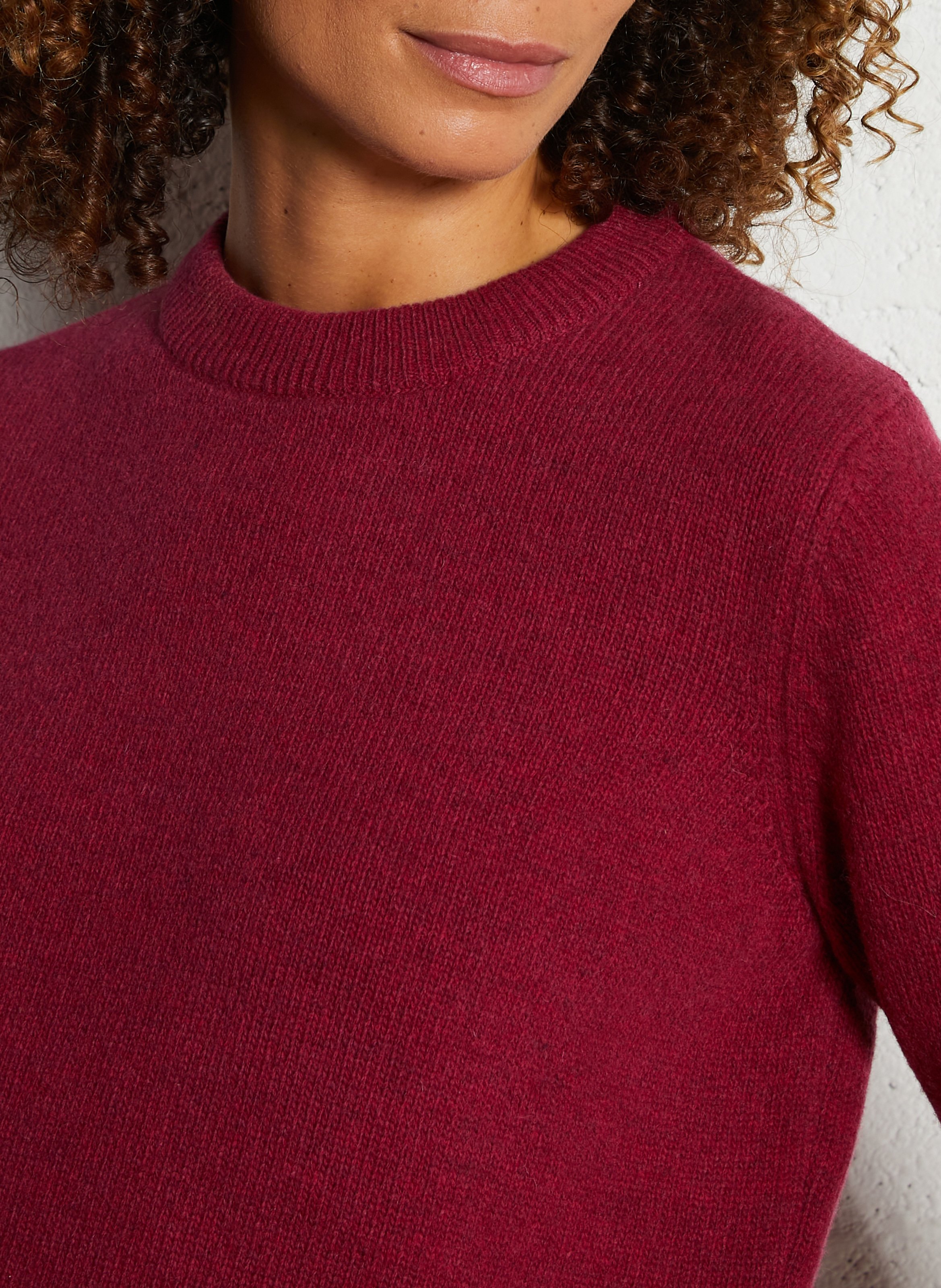 Pull droite col rond en laine mélangée ARMOR LUX Rouge