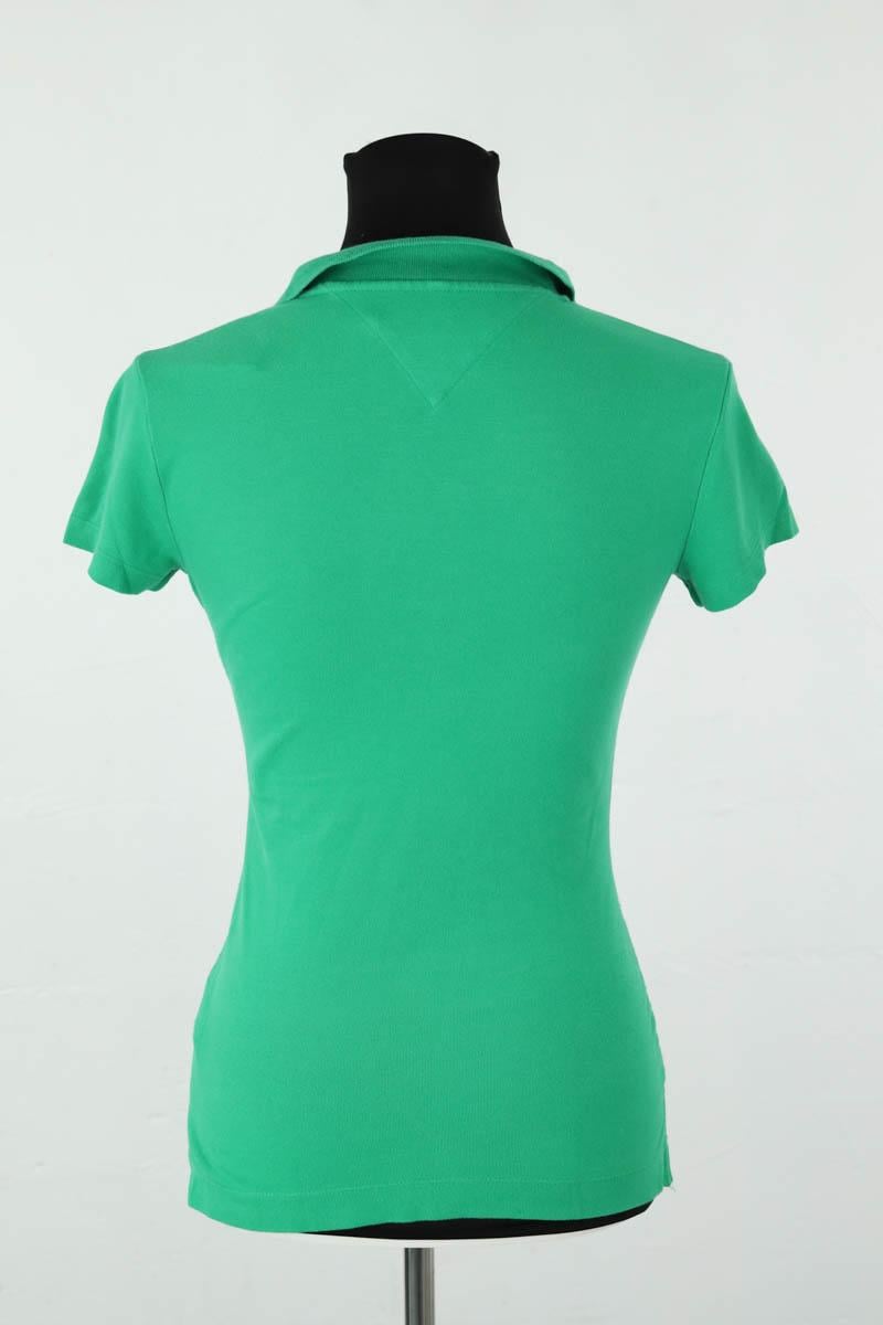 Cotton polo shirt TOMMY HILFIGER - SECONDE MAIN Green