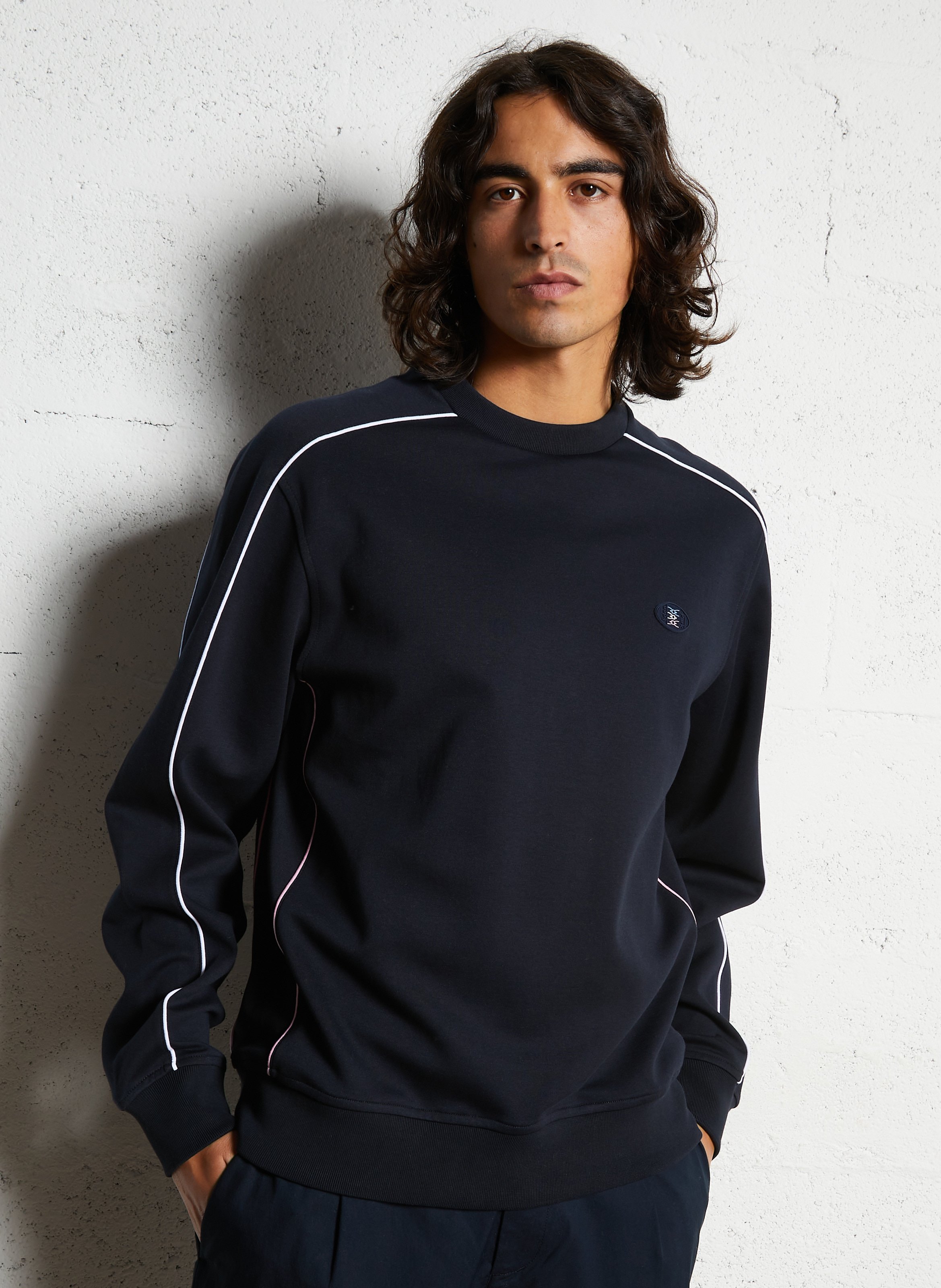 Sweat droit col rond en coton mélangé EDEN PARK Rose