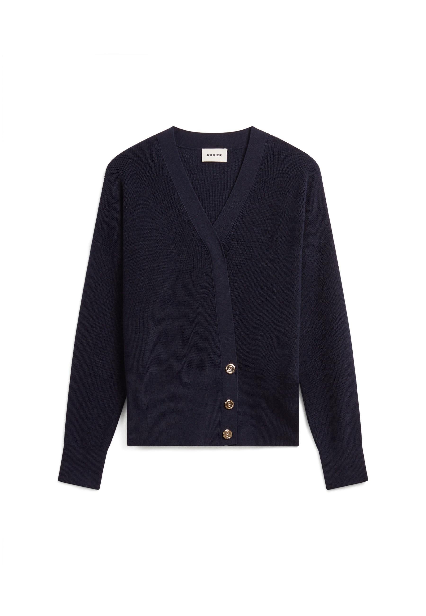 Merino wool trompe l'oeil sweater RODIER Blue