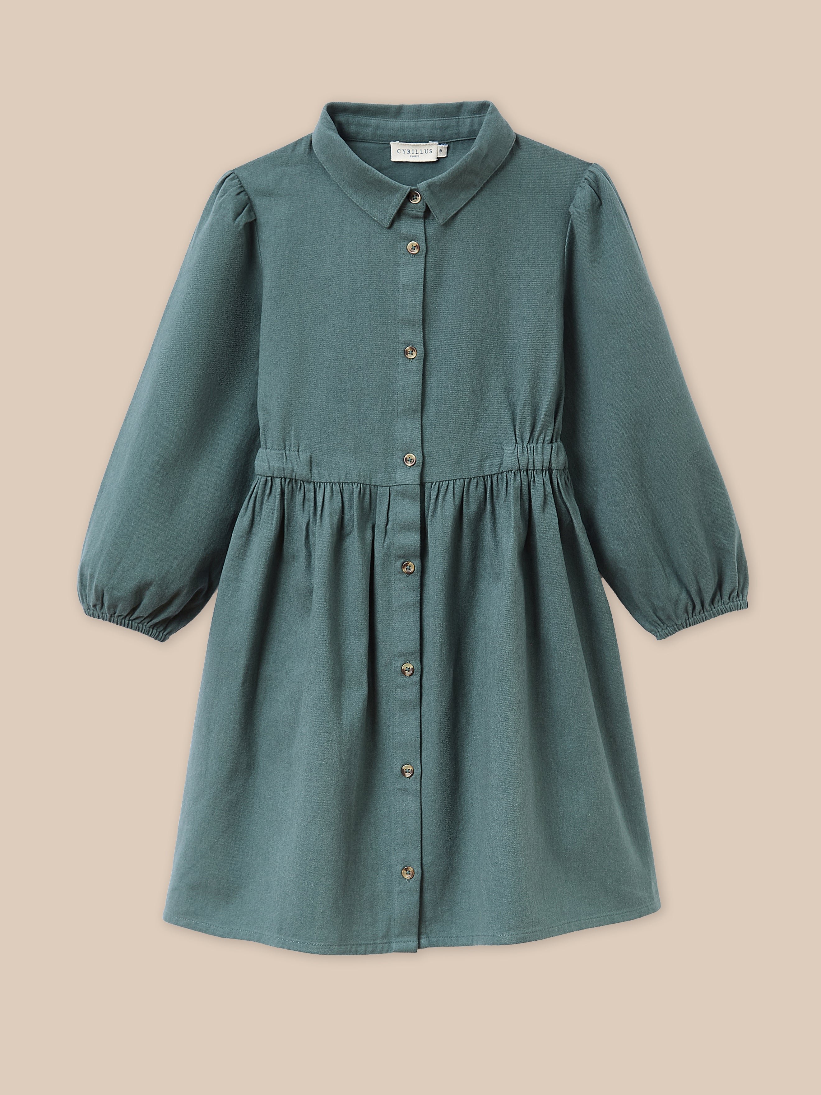 Twill dress CYRILLUS Green