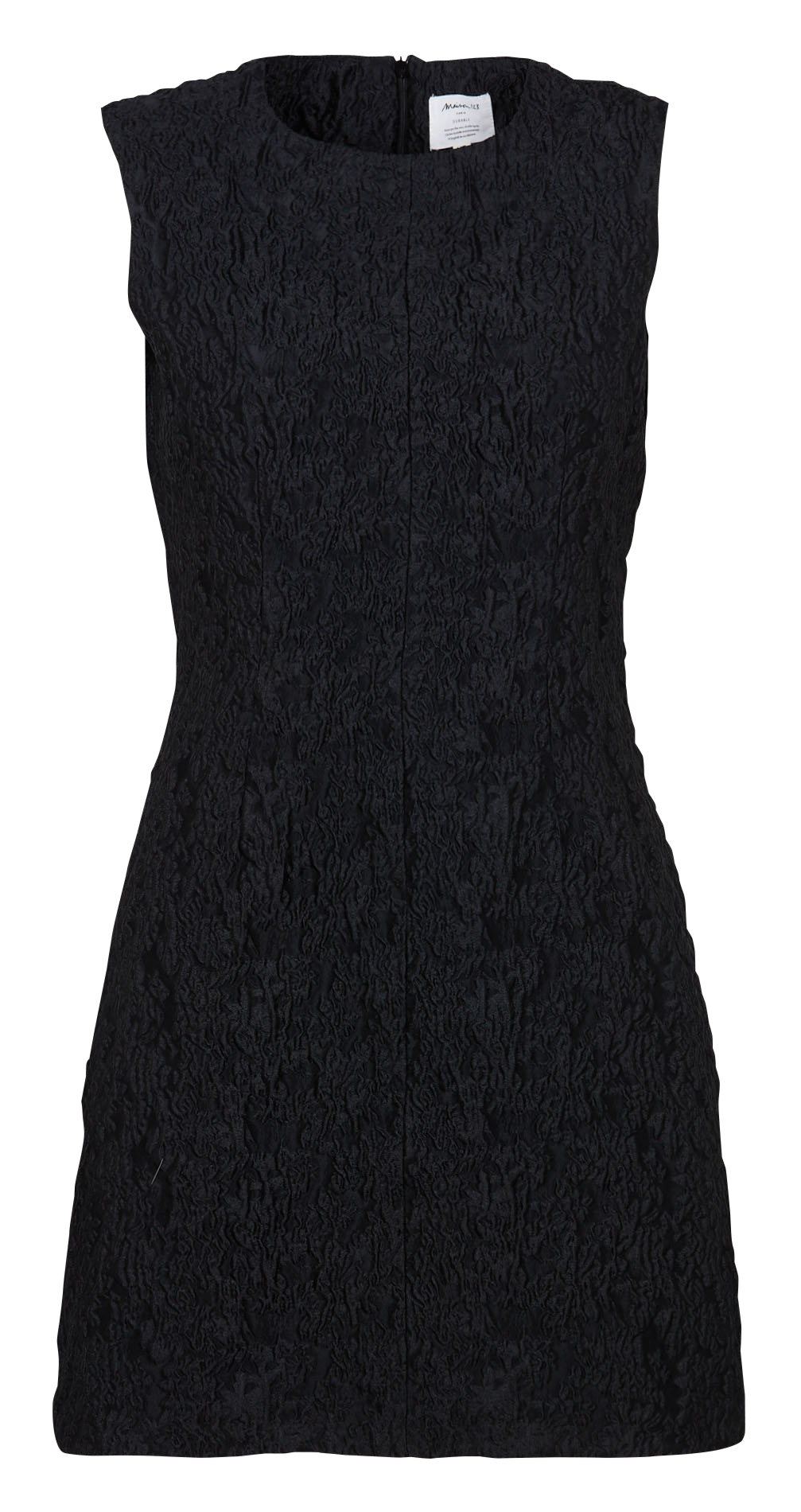 Short jacquard dress with round neck MAISON 123 Black