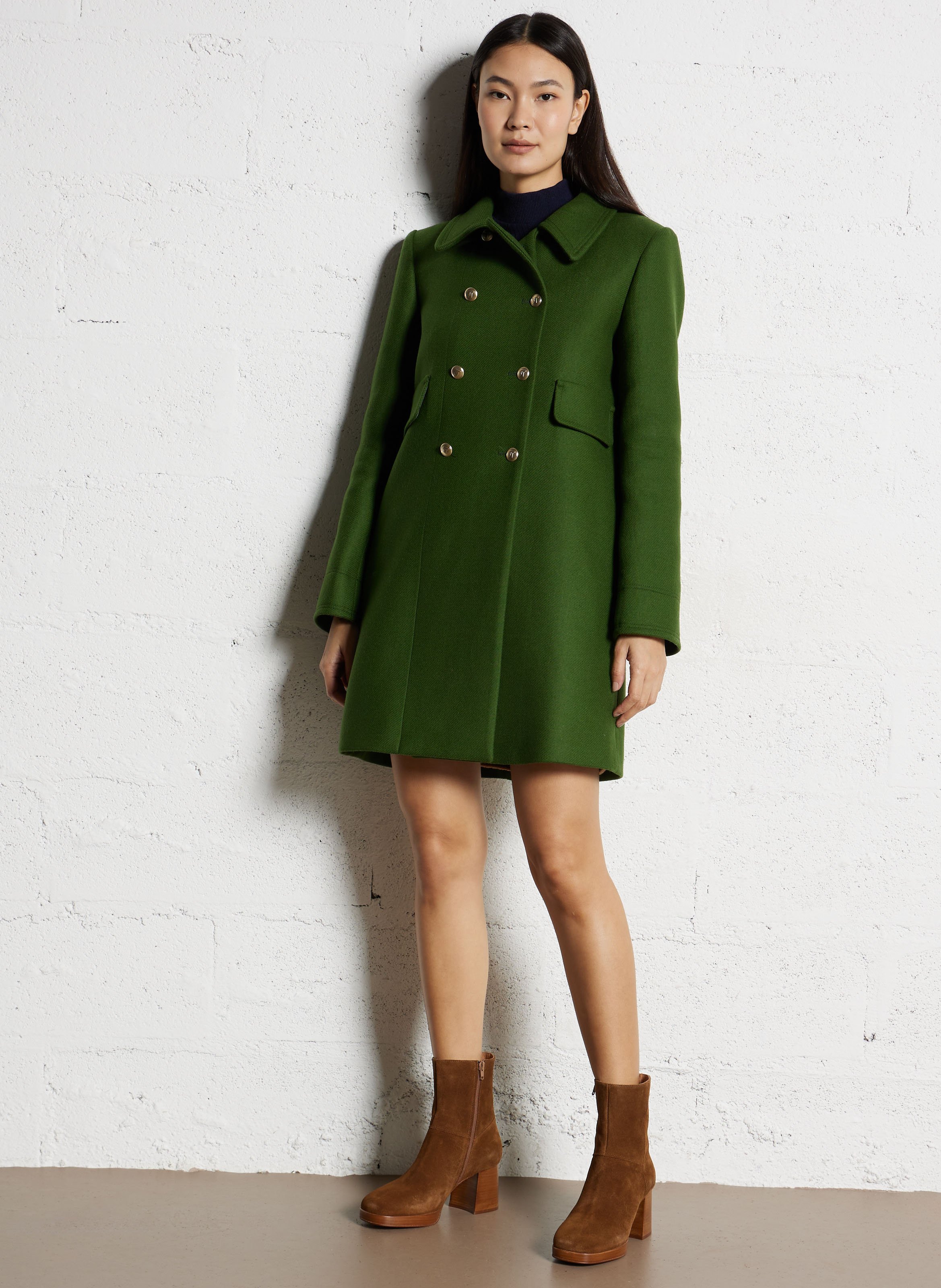 Enkellaarzen van veloursleer MELLOW YELLOW Bruin