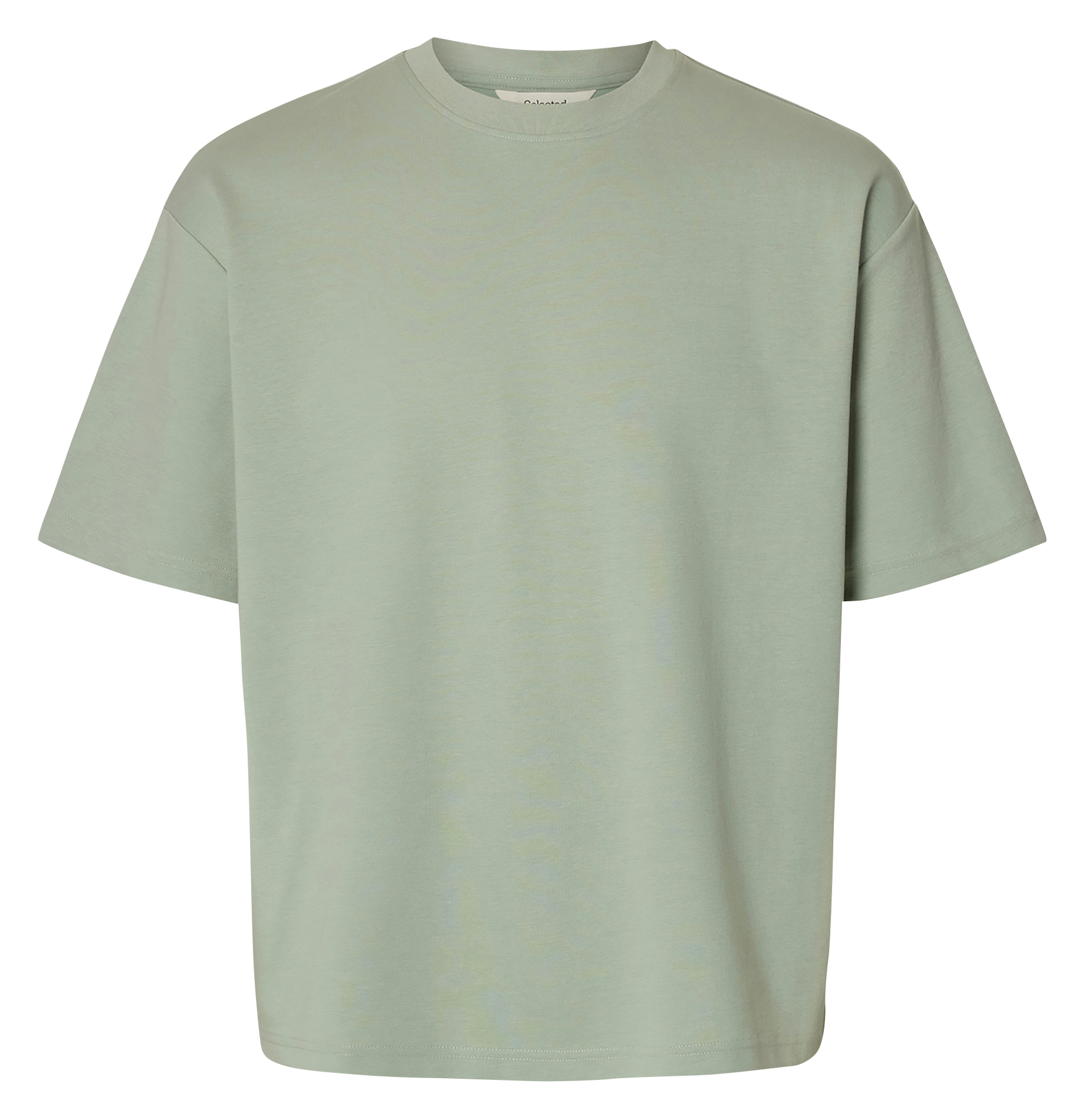 Oversized organic cotton blend t-shirt SELECTED Green