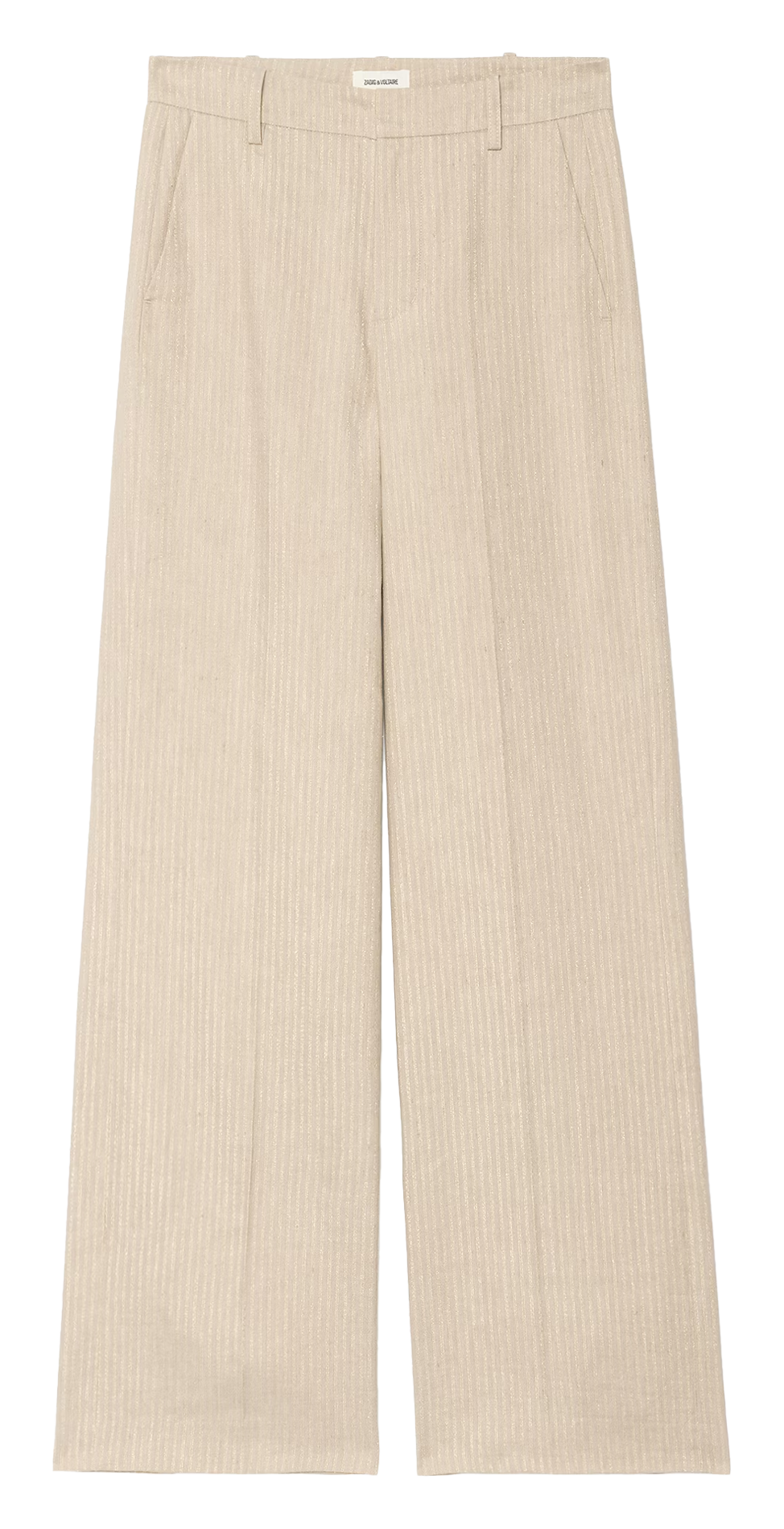Gerade geschnittene Streifenhose mit hohem Bund ZADIG&VOLTAIRE Beige