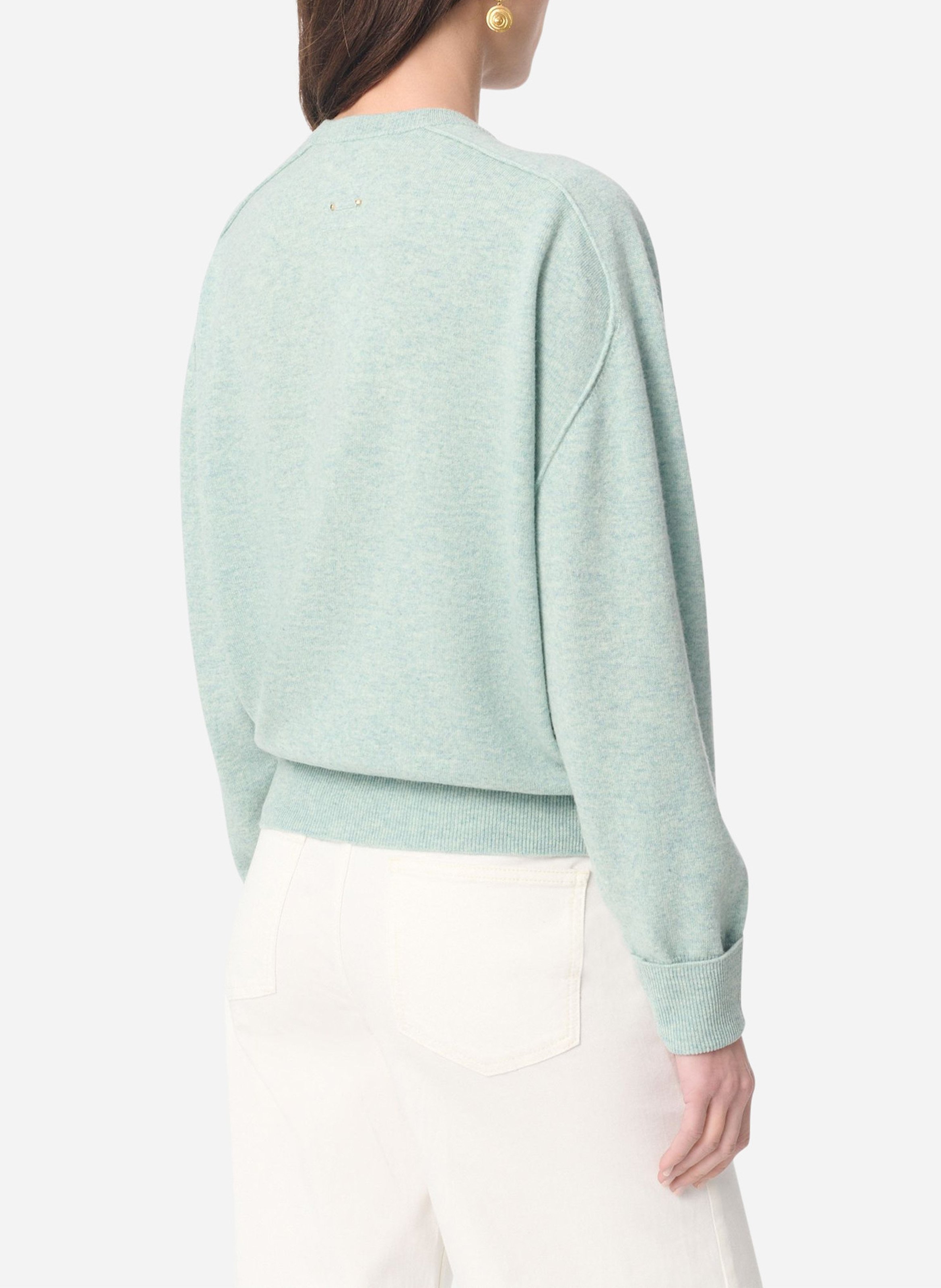 Pull col rond en laine VANESSA BRUNO Vert