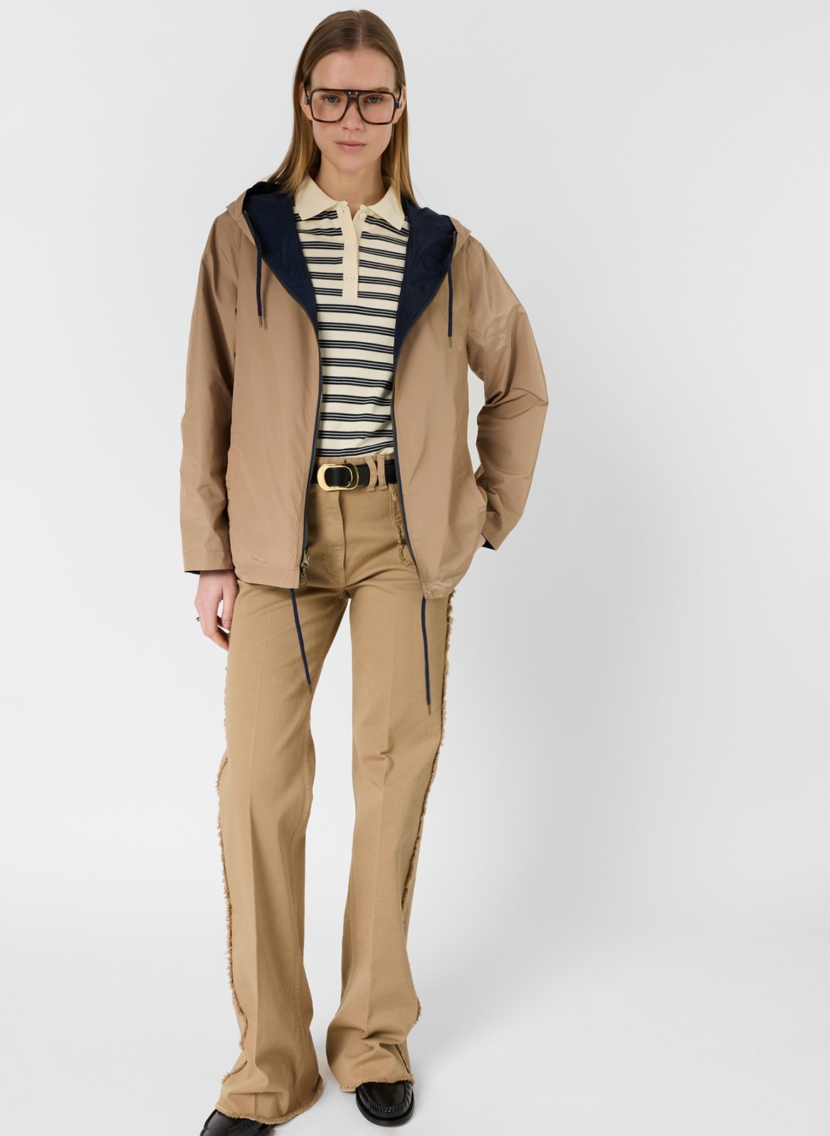 Straight reversible hooded parka GERARD DAREL Blue