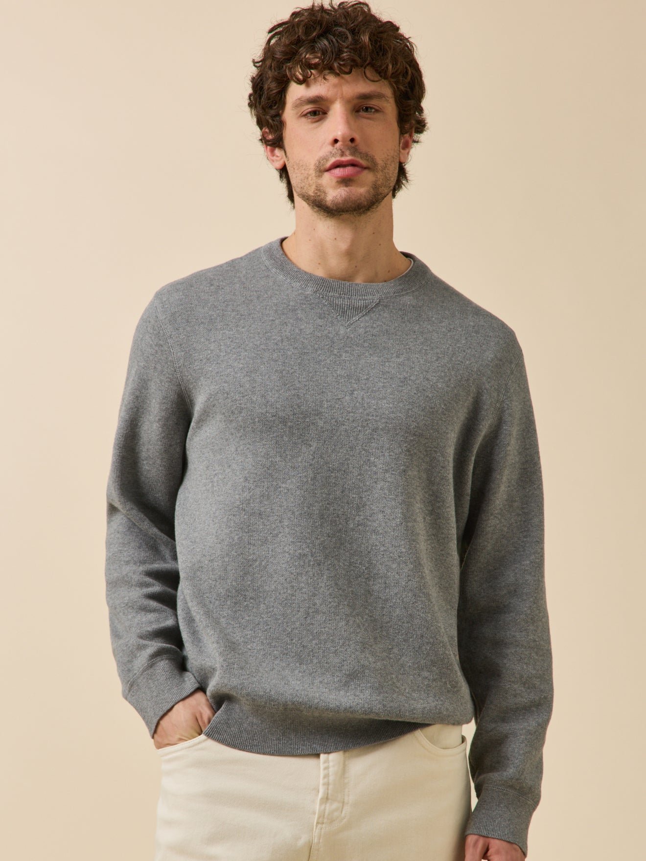 Pull effet sweat  coton cachemire CYRILLUS