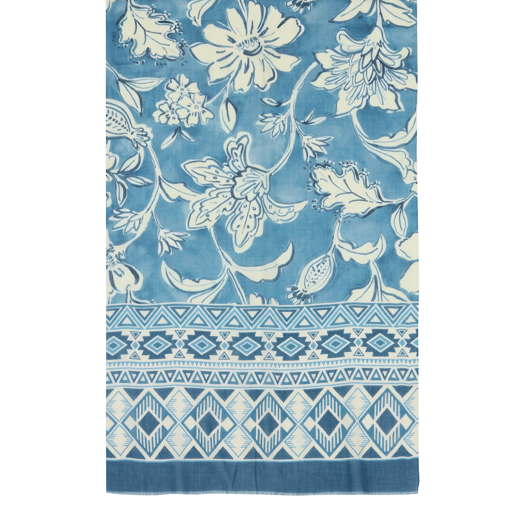 Bedrukte foulard - katoenblend SUD EXPRESS Blauw