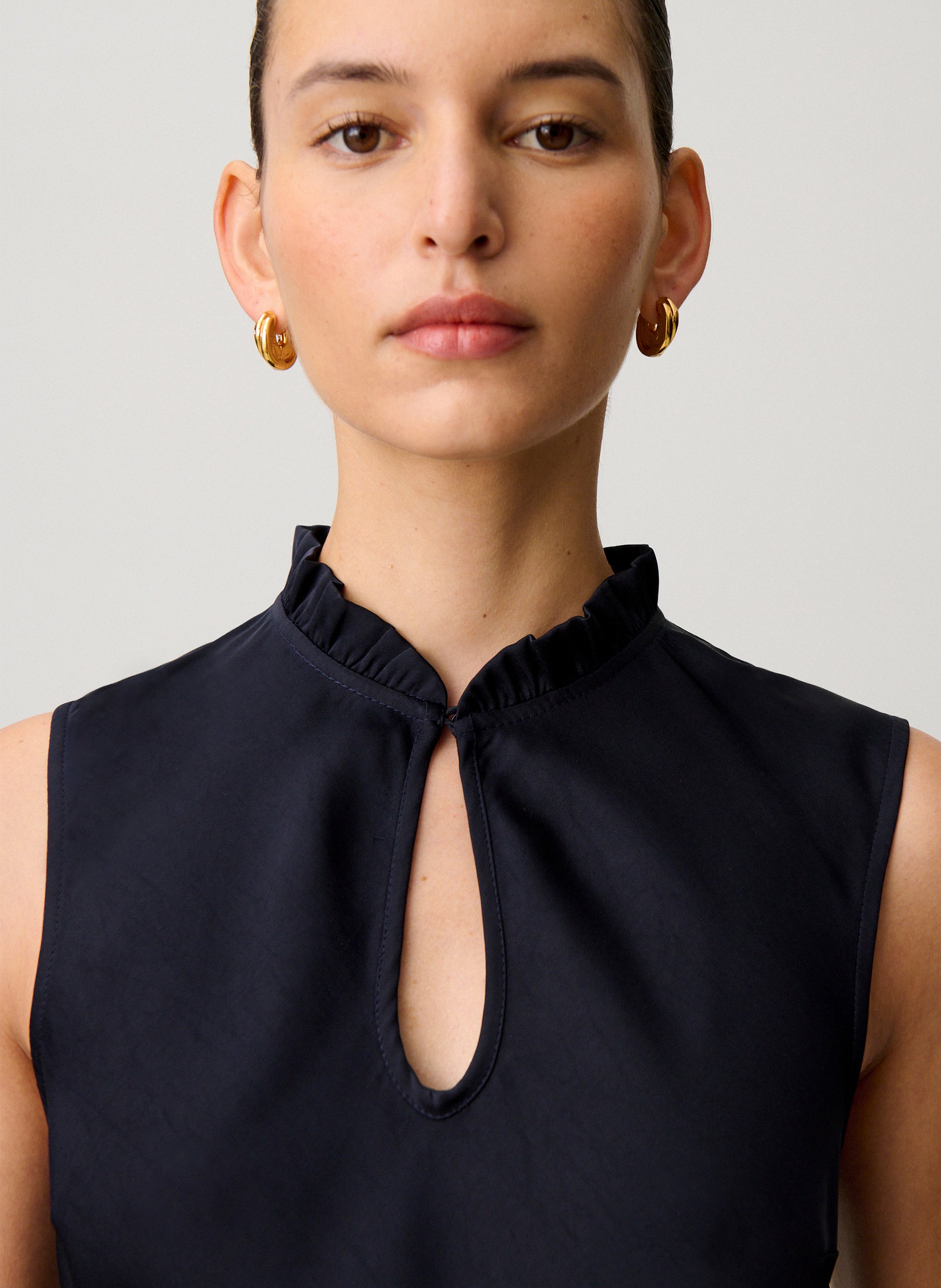 Lange jurk met ronde hals CLAUDIE PIERLOT Blue