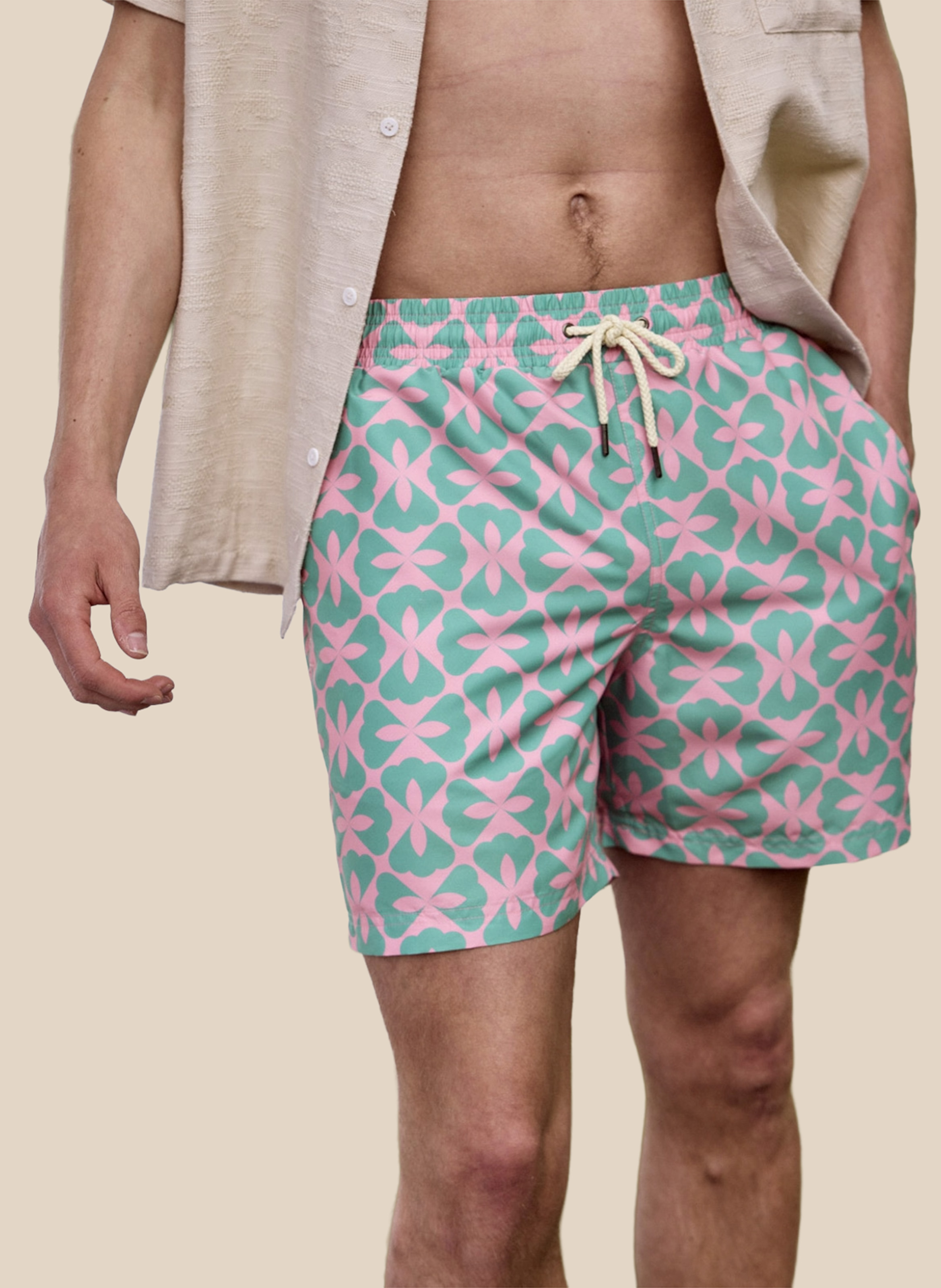 Badpak met print FAGUO Groen