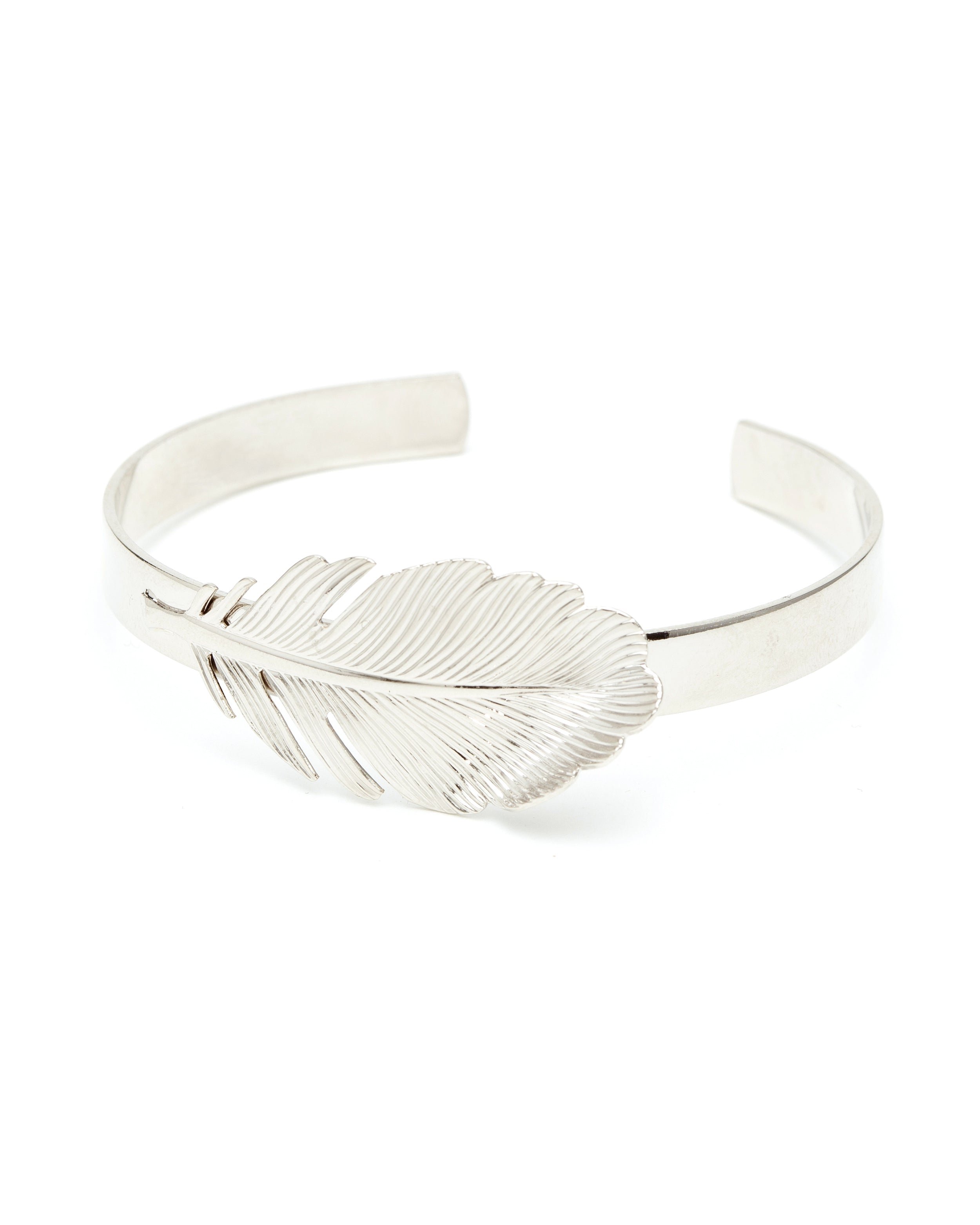 Silver-plated leaf bangle MONSIEUR SIMONE Silver