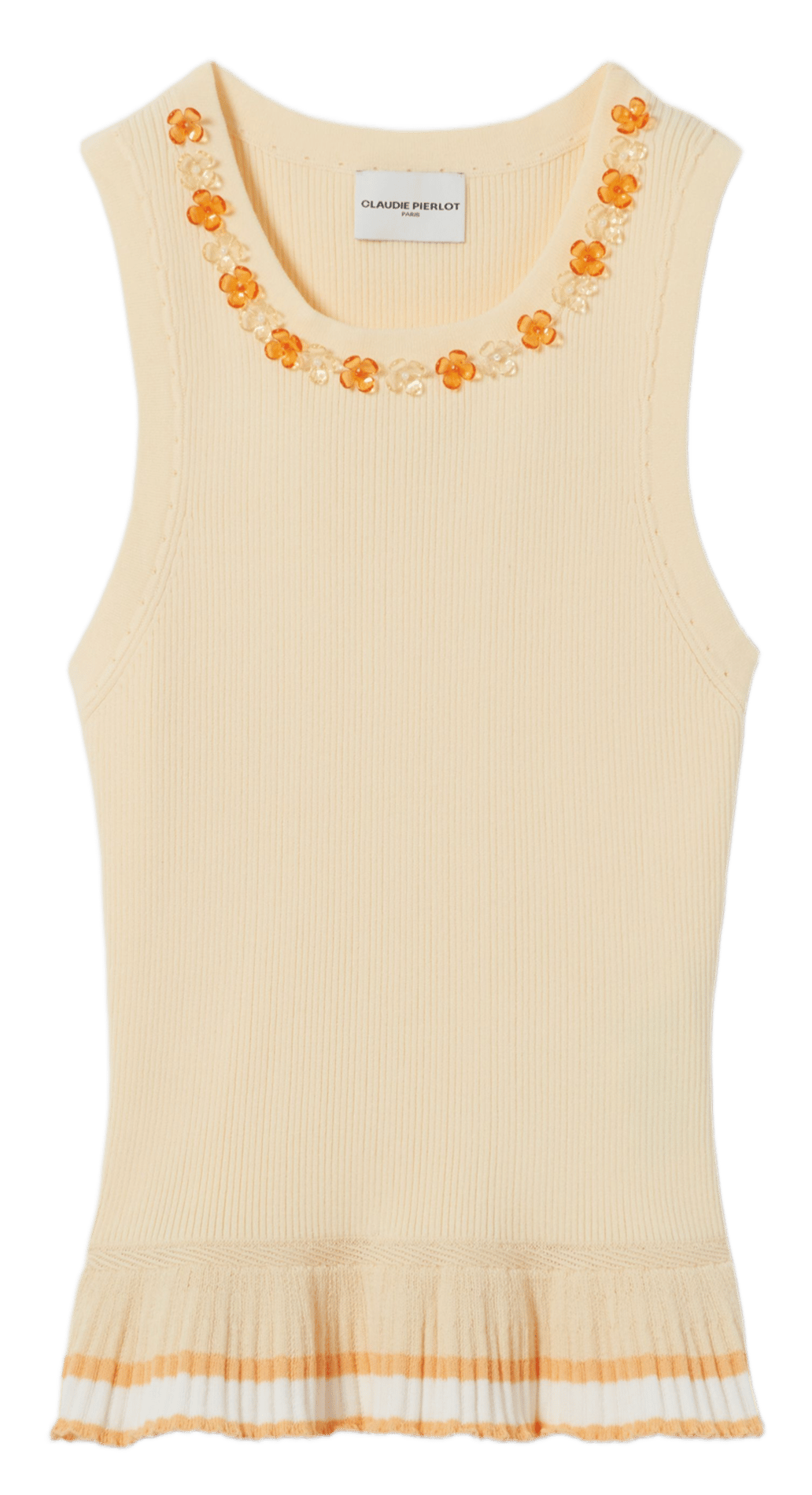 Top en maille cintré CLAUDIE PIERLOT Beige