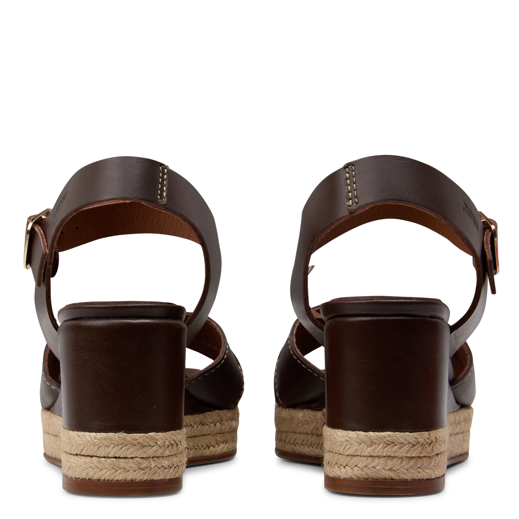Fabia leather wedge sandals JB MARTIN Brown