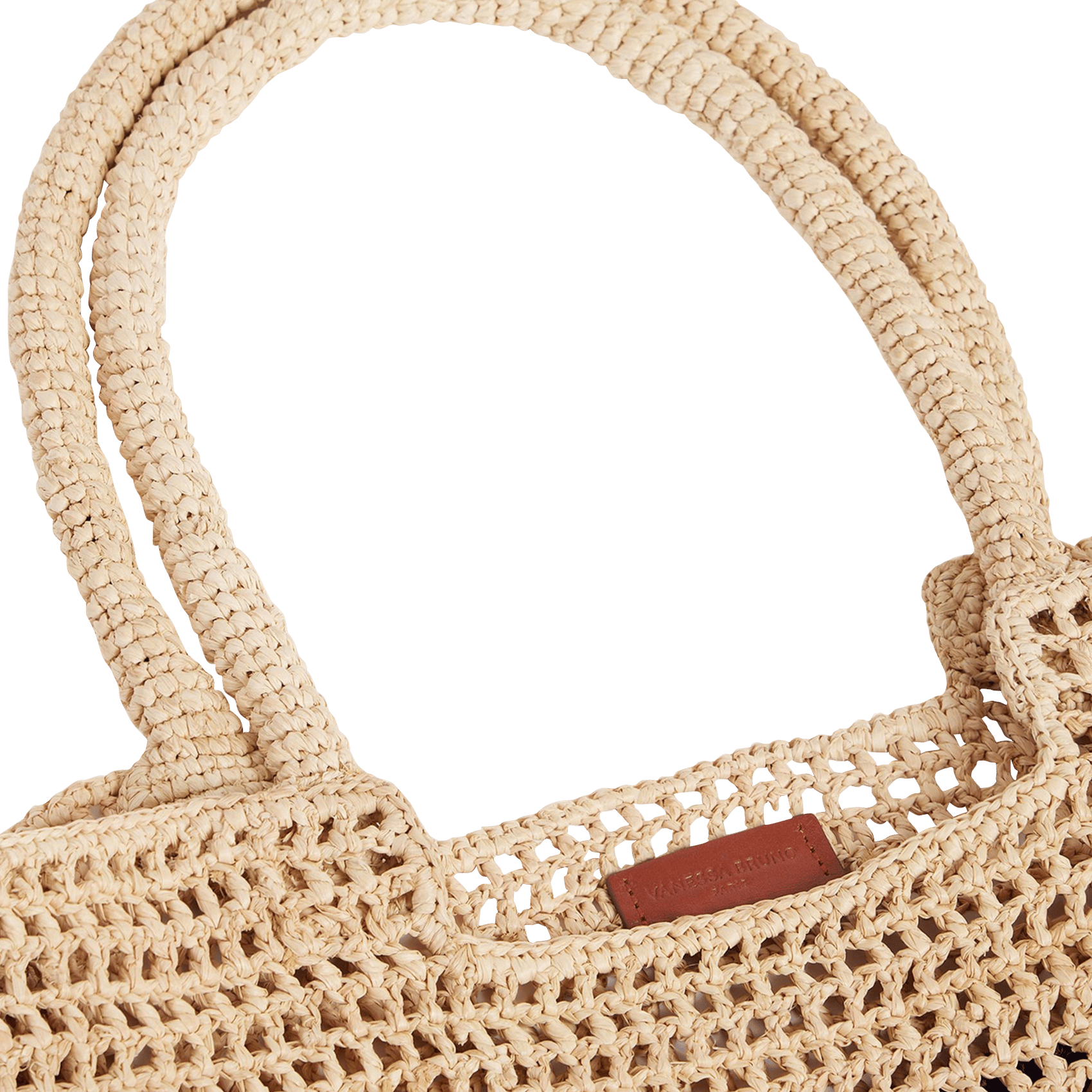 Bolso shopper de rafia VANESSA BRUNO Azul