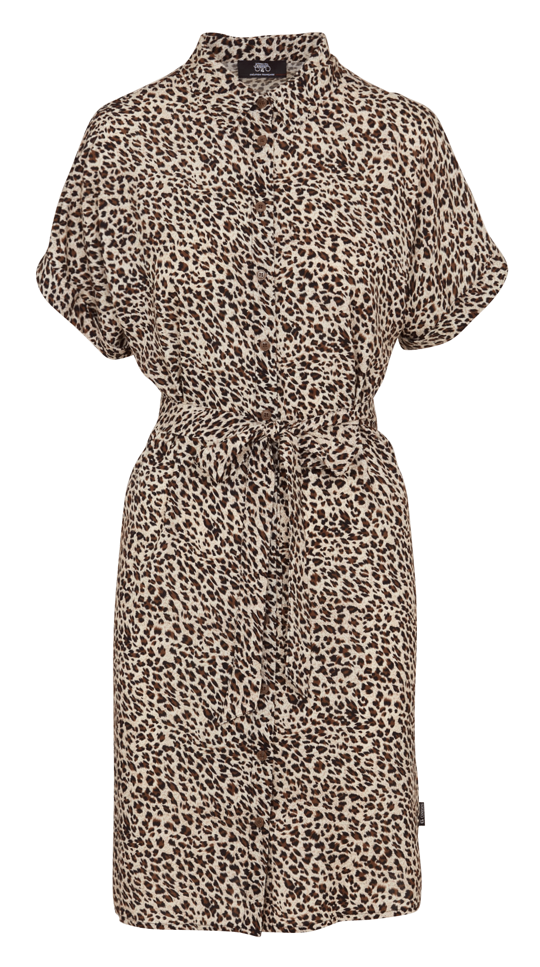 Robe courte col classique  LE TEMPS DES CERISES Marron