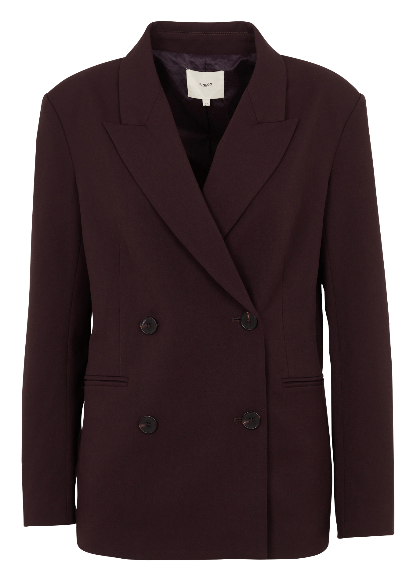 Straight-cut blazer SUNCOO Plums