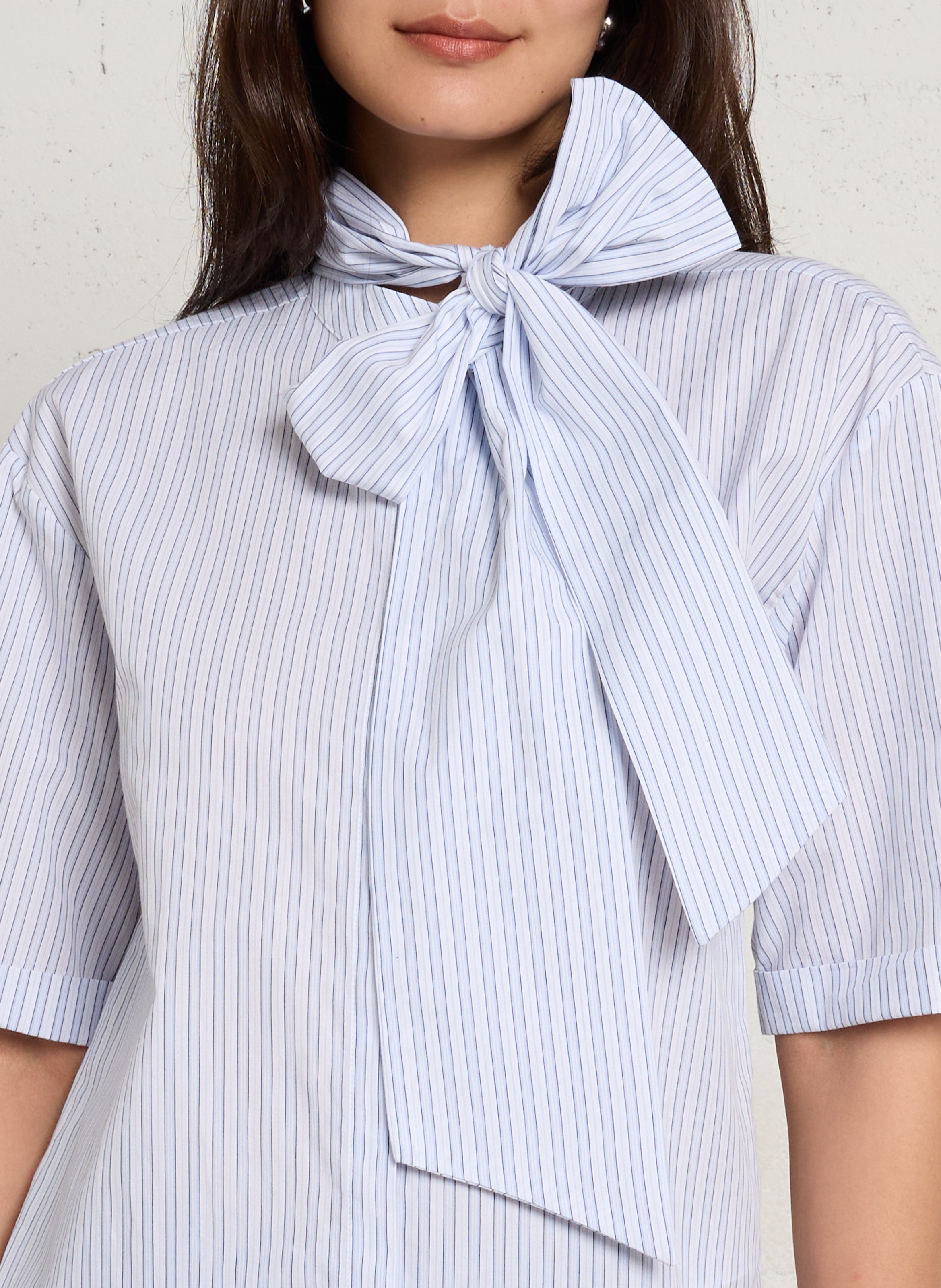 Chemisier droit en coton MAISON 123 Bleu