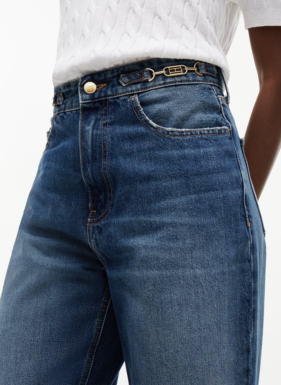 High Waist Straight Cut Jeans TOMMY HILFIGER Blau