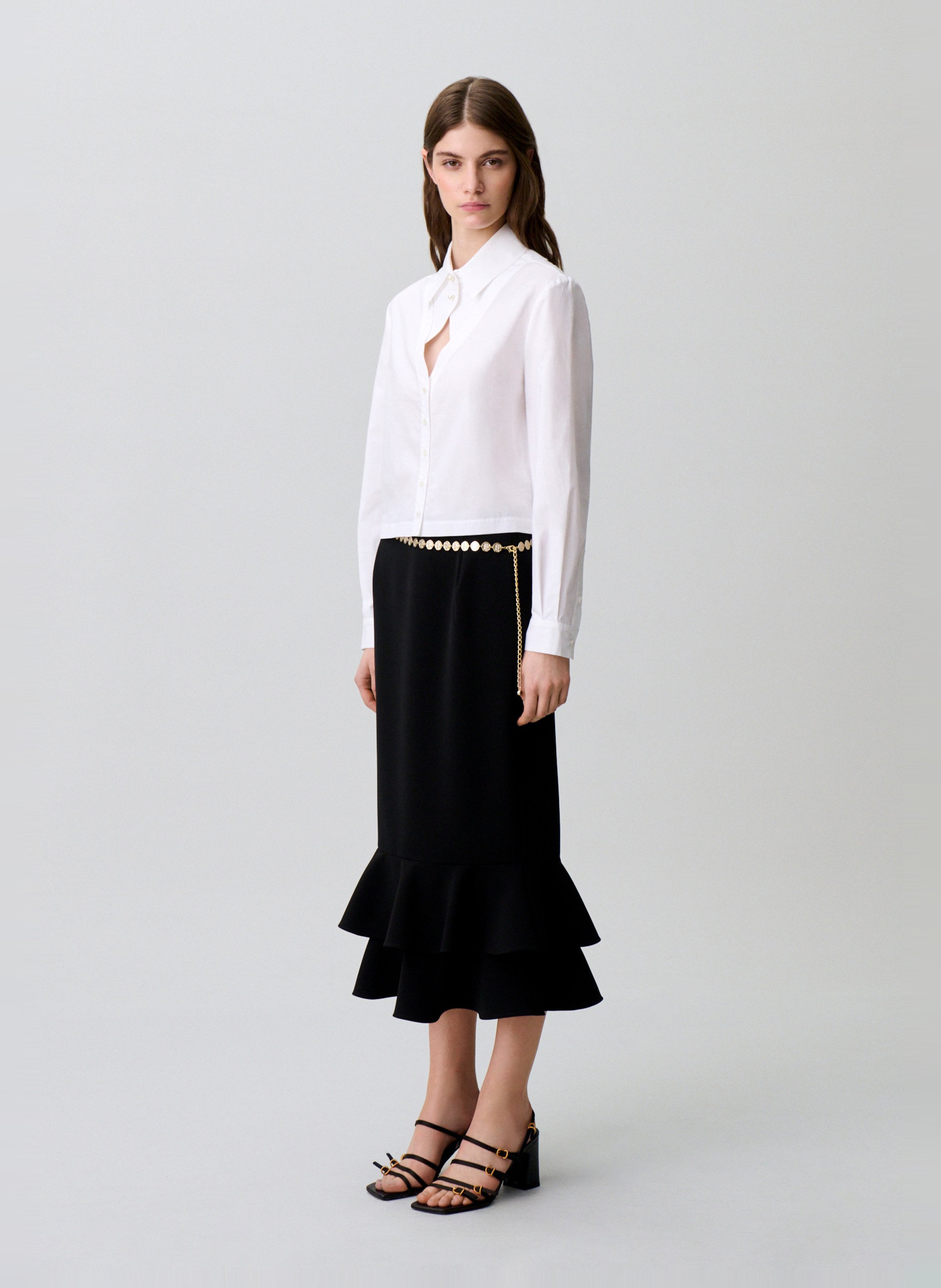 Chemise droite en coton CLAUDIE PIERLOT Blanc
