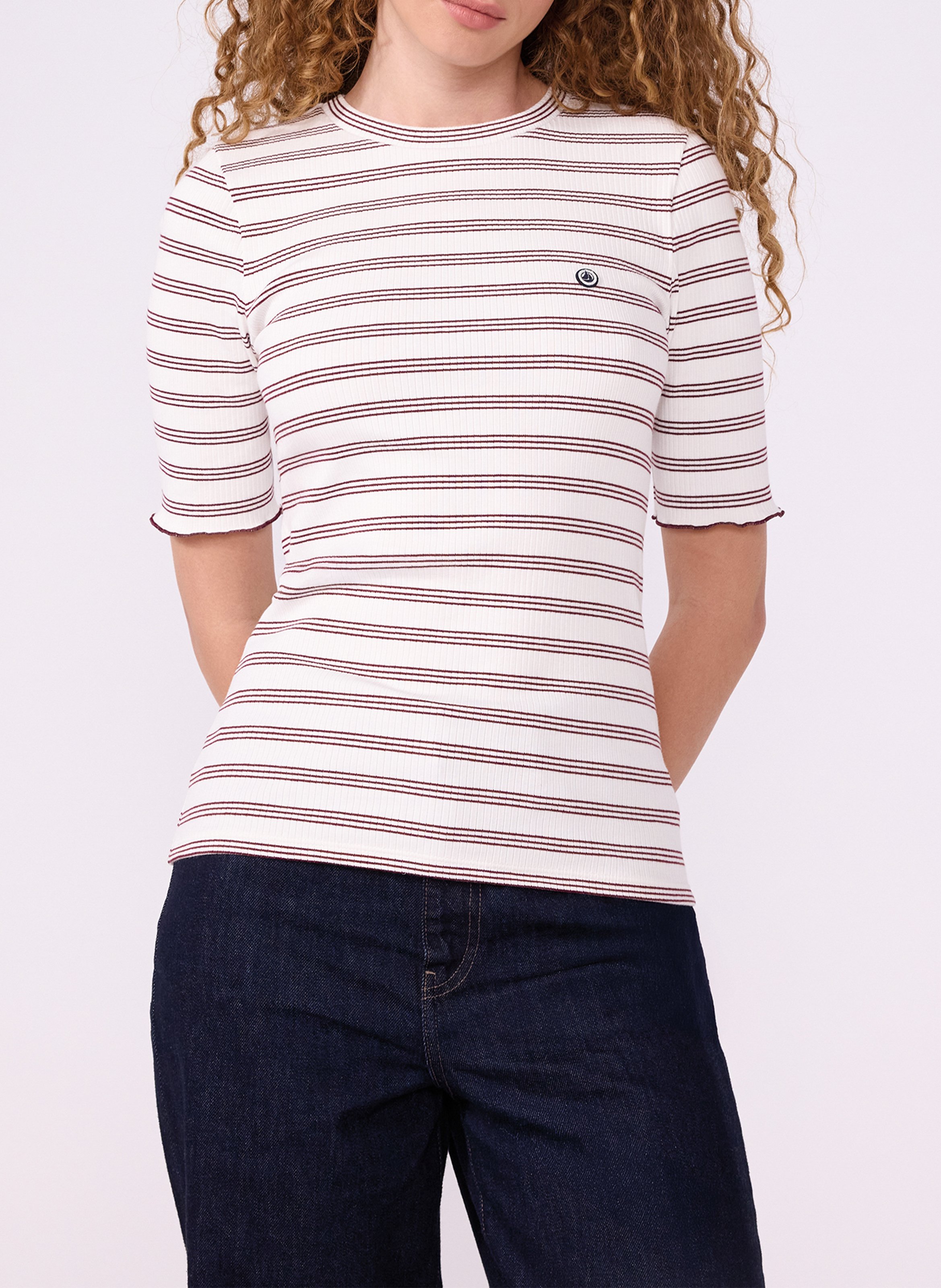 Tee-shirt manches courtes rayé PETIT BATEAU Multicolore