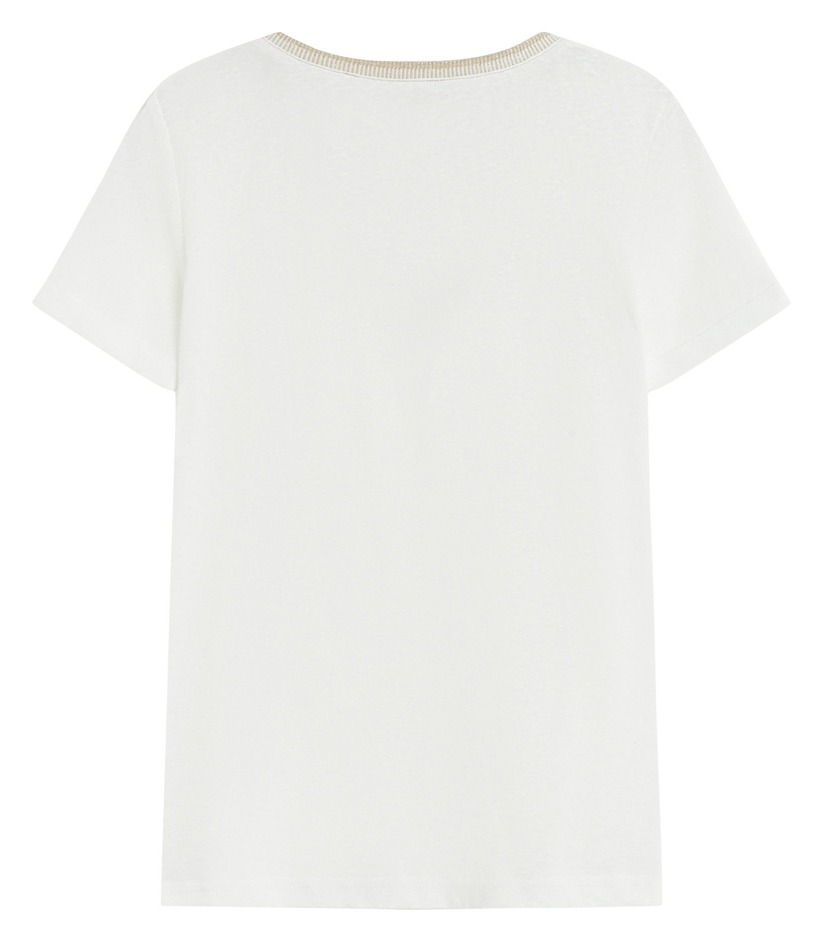 Tee-shirt col V en coton mélangé GRACE ET MILA Blanc
