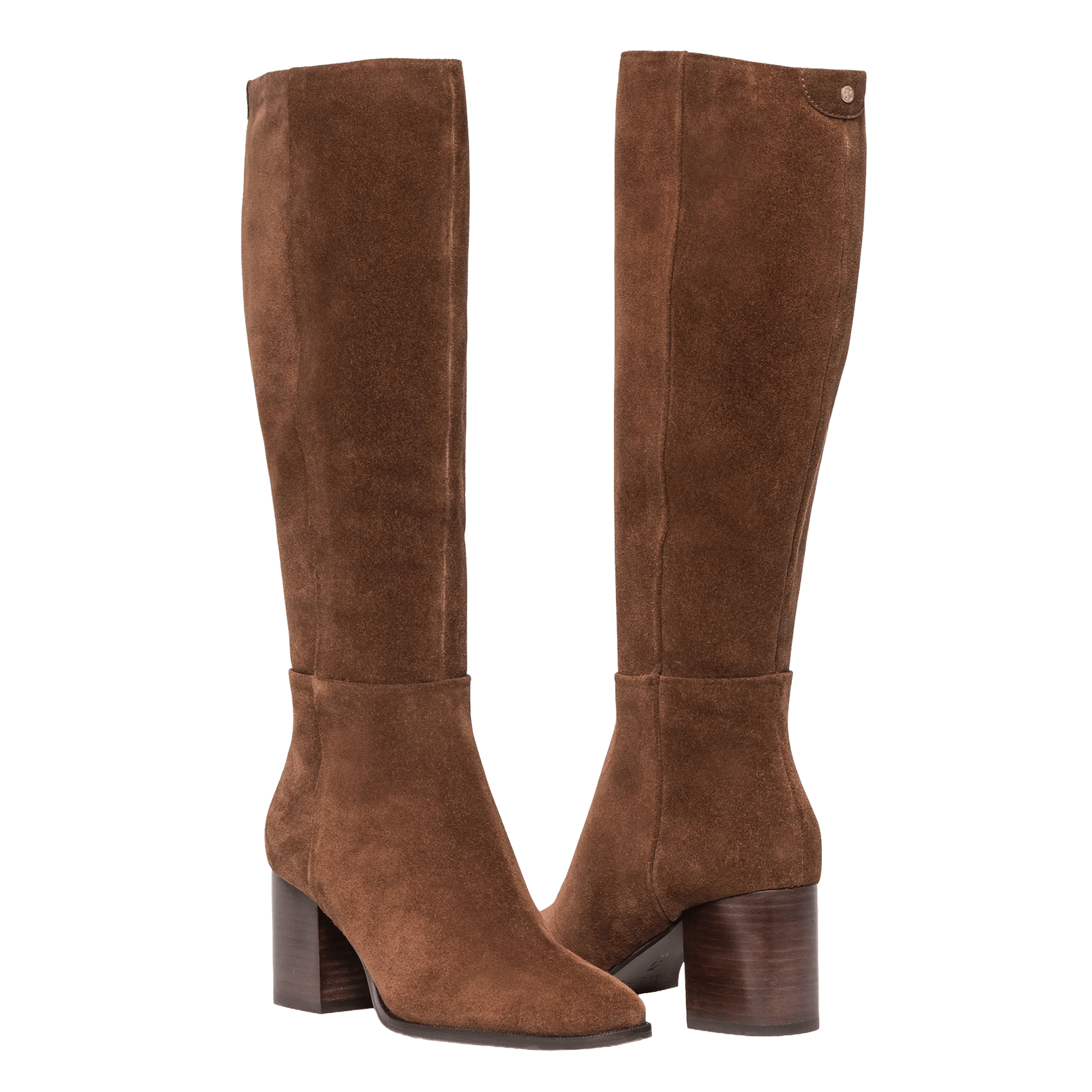 Stiefel mit runder Spitze aus Wildleder BOCAGE Braun