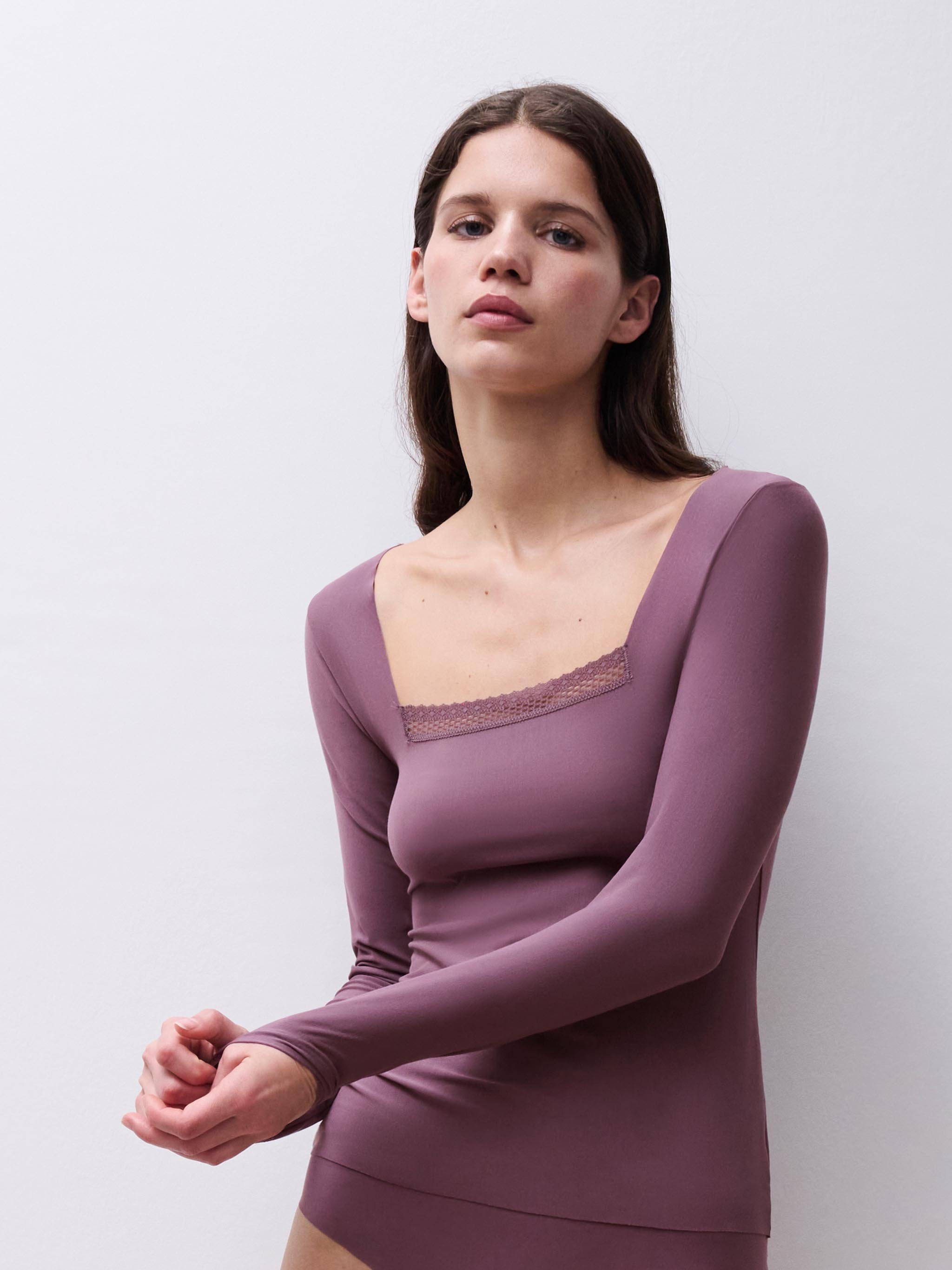 Long-sleeve lace t-shirt CHANTELLE