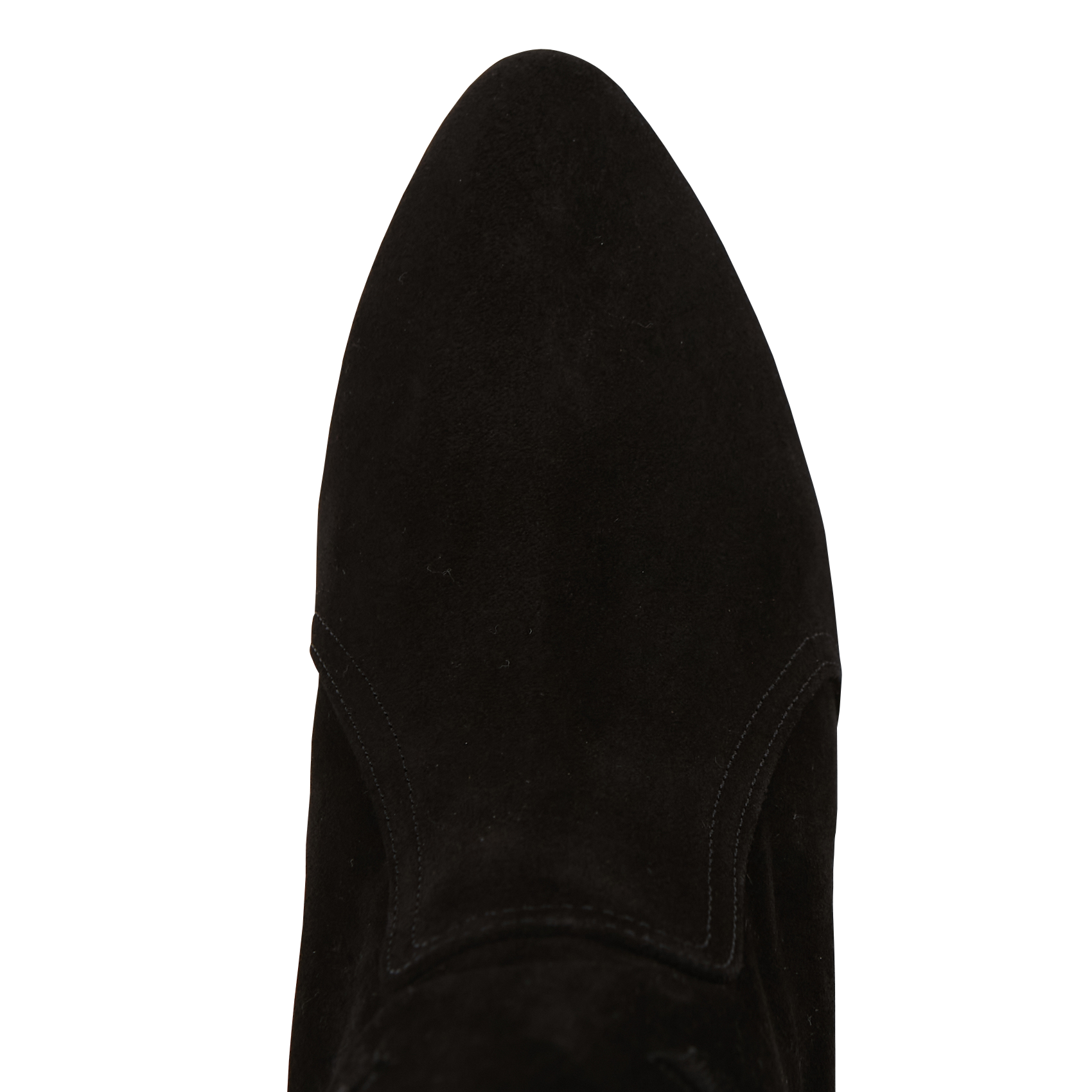 Bottes à talon en cuir velours BA&SH Noir