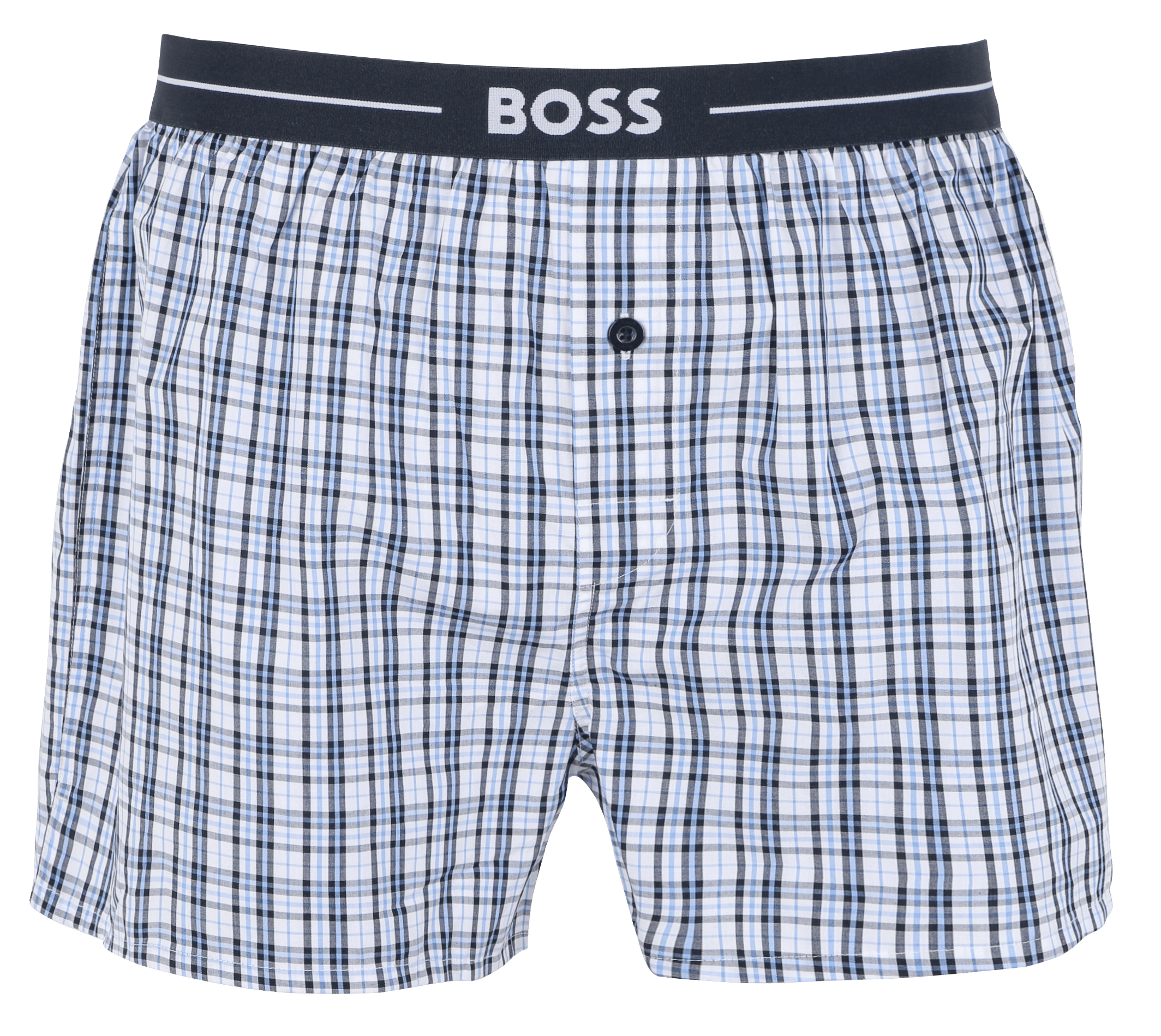 Pack of two pairs of cotton boxer shorts BOSS Blue