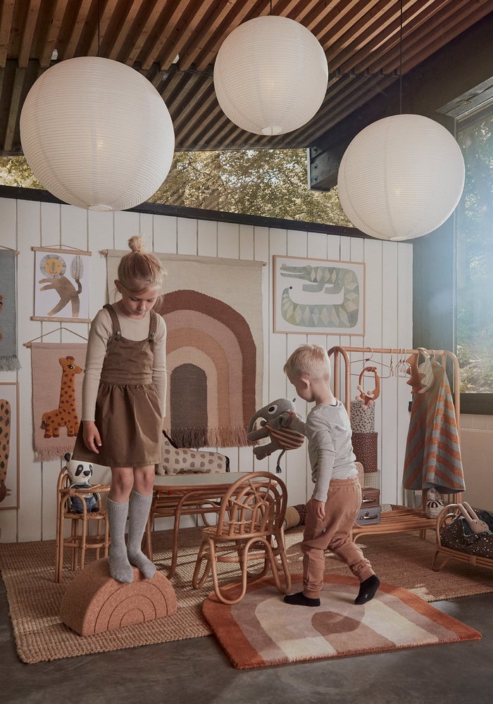 Cotton and polyester plush Grey