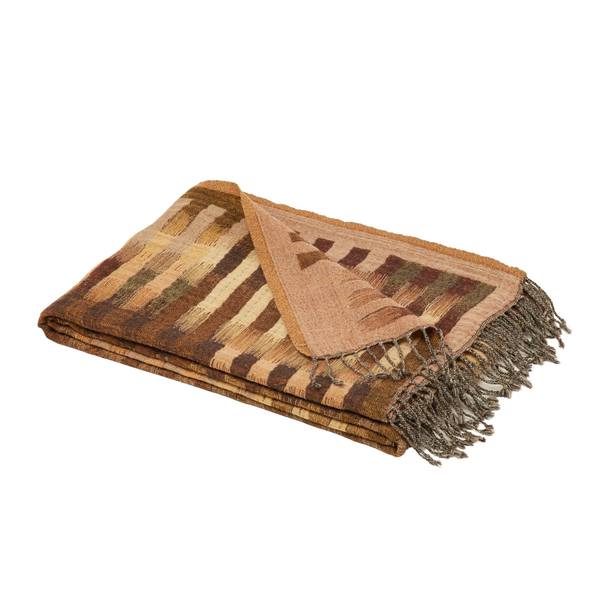 Plaid pure laine MADURA Jaune