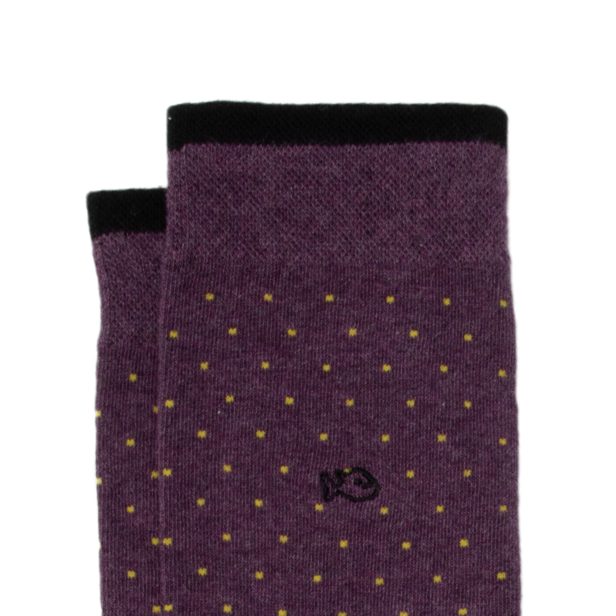 Combed cotton socks with polka dots BILLYBELT Purple