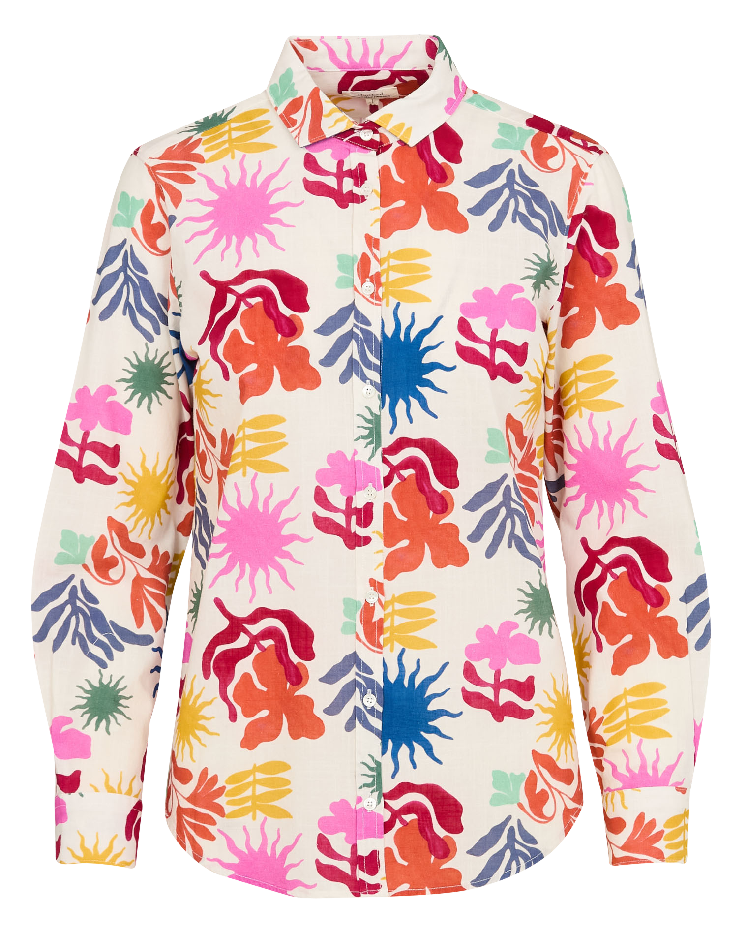 Gerade geschnittene Baumwollbluse mit Print HARTFORD Mehrfarbig