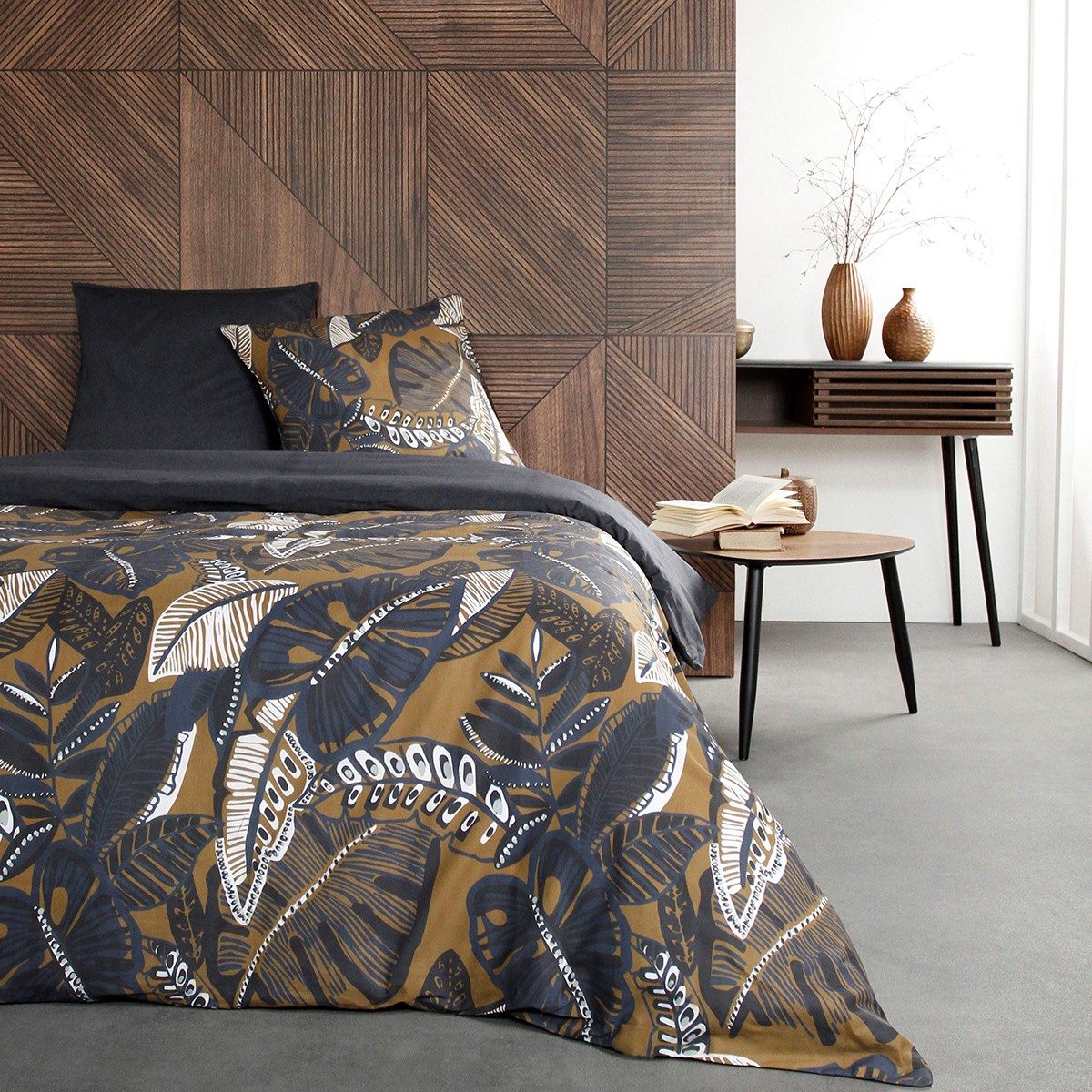 Printed cotton bedding set TODAY LINGE DE MAISON Blue