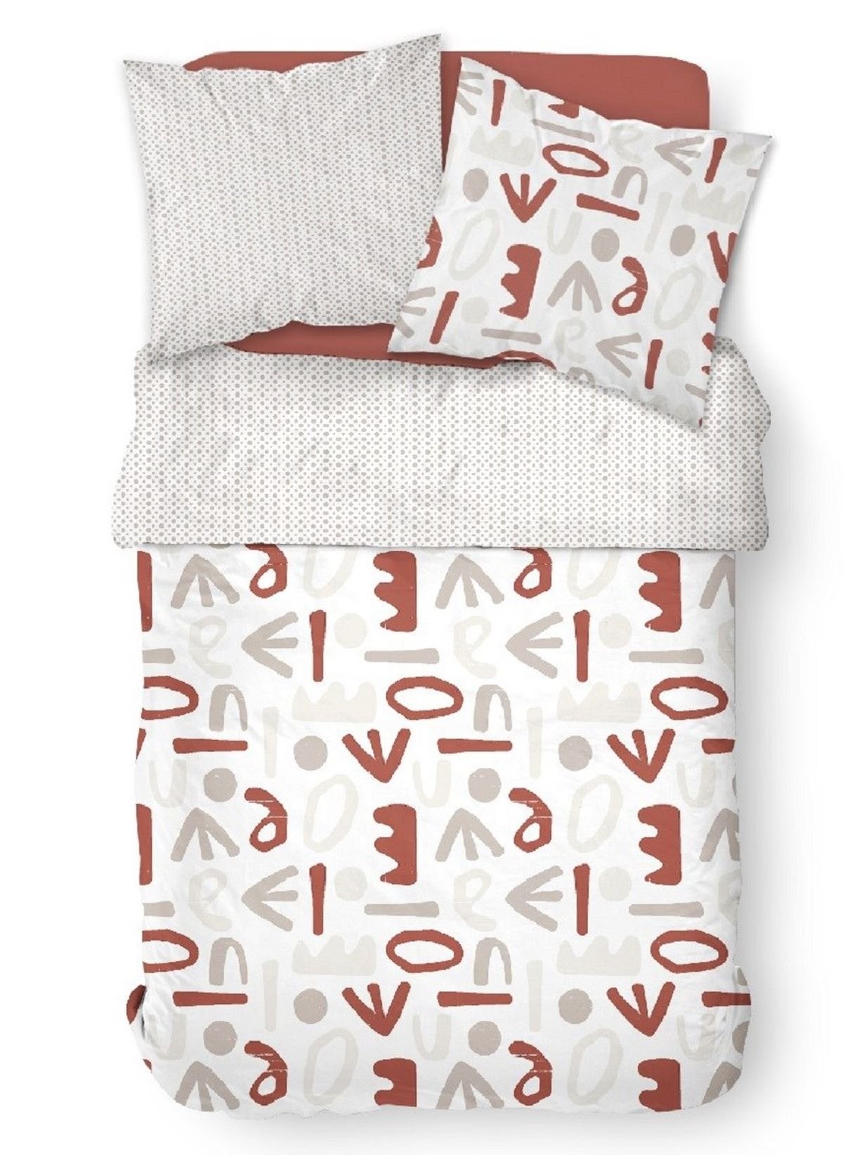 Printed cotton bedding set TODAY LINGE DE MAISON White