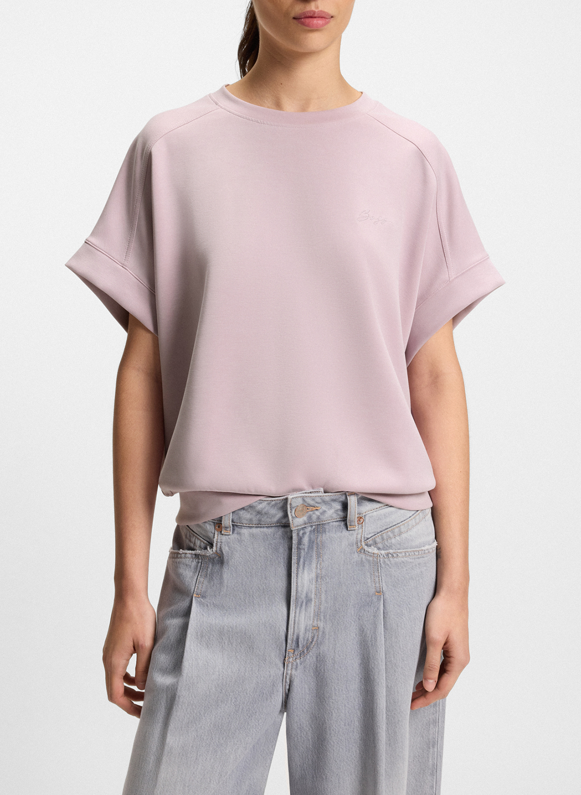 Tee-shirt col rond  BOSS Violet
