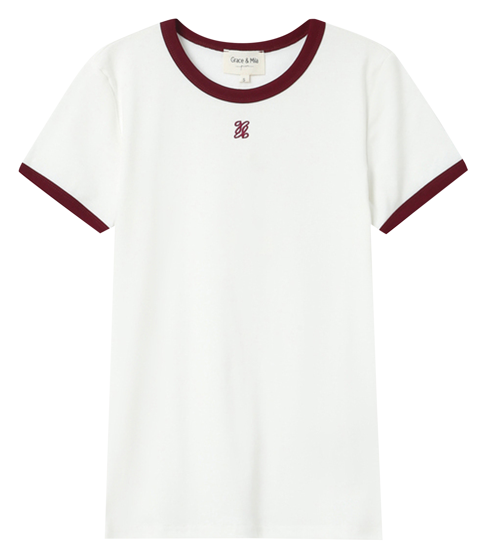 Basic cotton-mix T-shirt GRACE ET MILA White